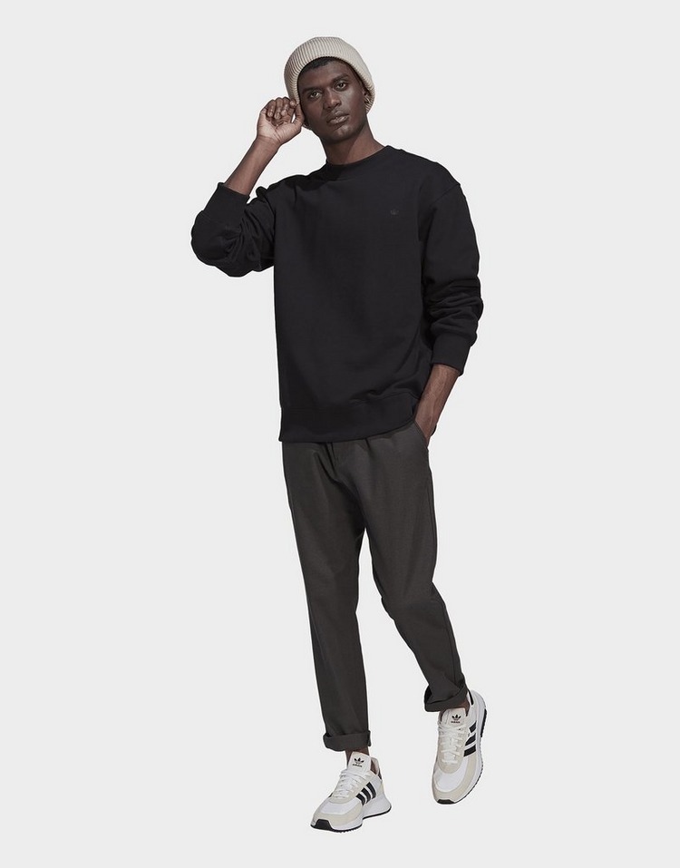 Black adidas Originals Adicolor Contempo Crew French Terry Sweatshirt ...