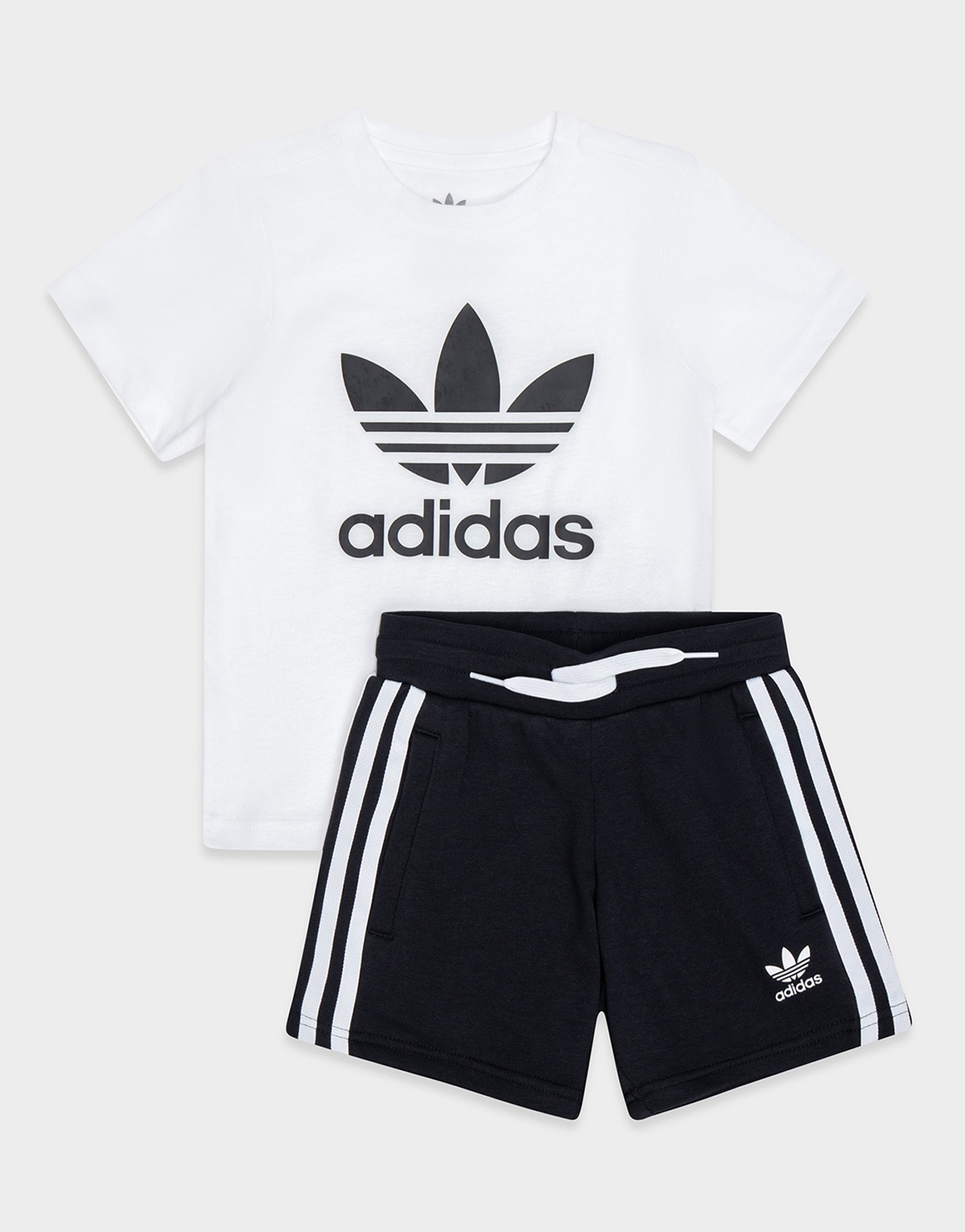 White adidas Originals Adicolor Shorts and Tee Set | JD Sports UK