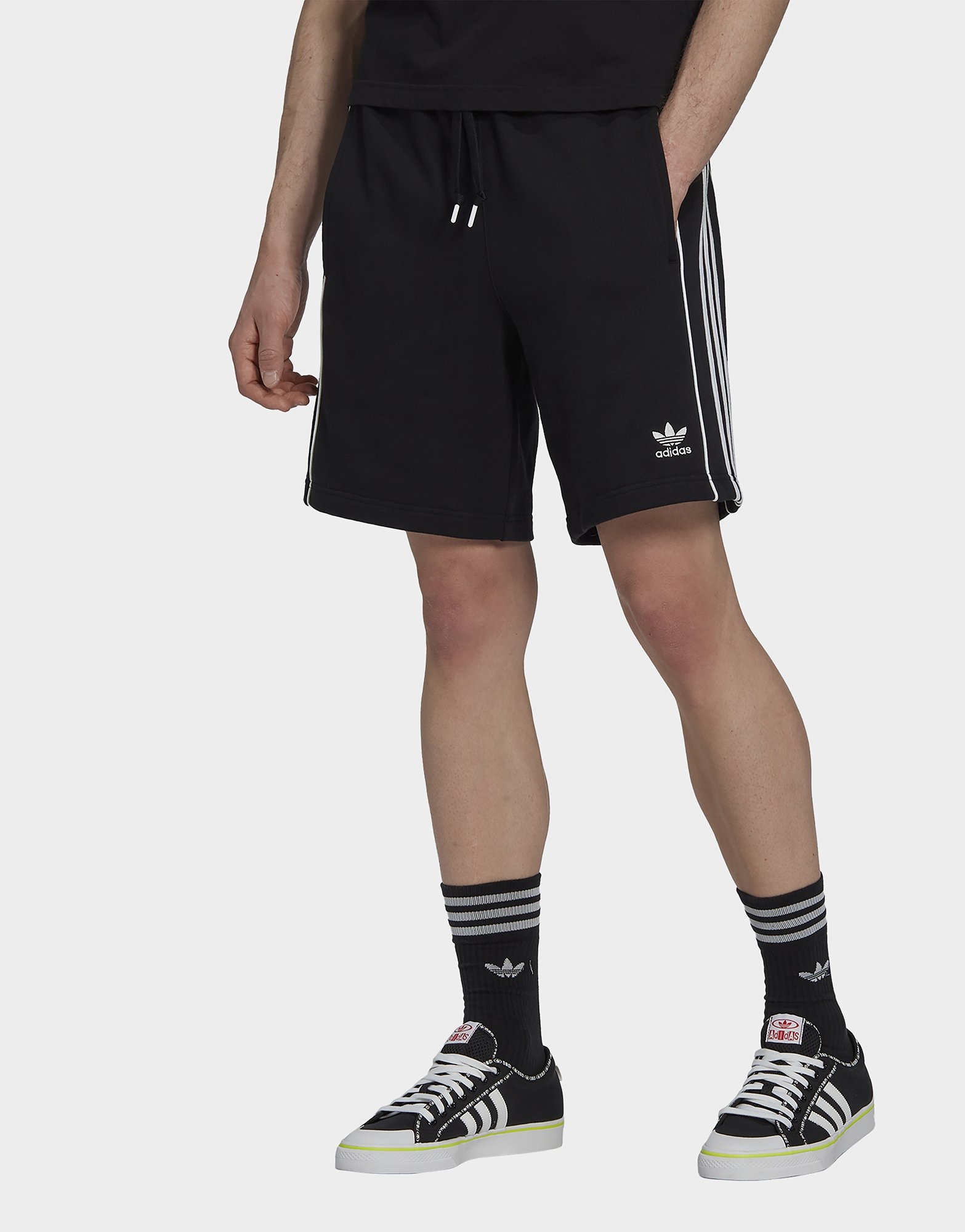 Black adidas Rekive 3 Stripes Shorts | JD Sports UK