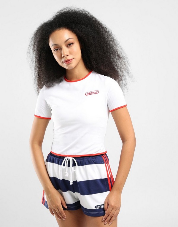 adidas Originals Crop T-Shirt With Binding Details Women's