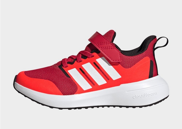 Red adidas FortaRun 2.0 Cloudfoam Elastic Lace Top Strap Shoes | JD ...