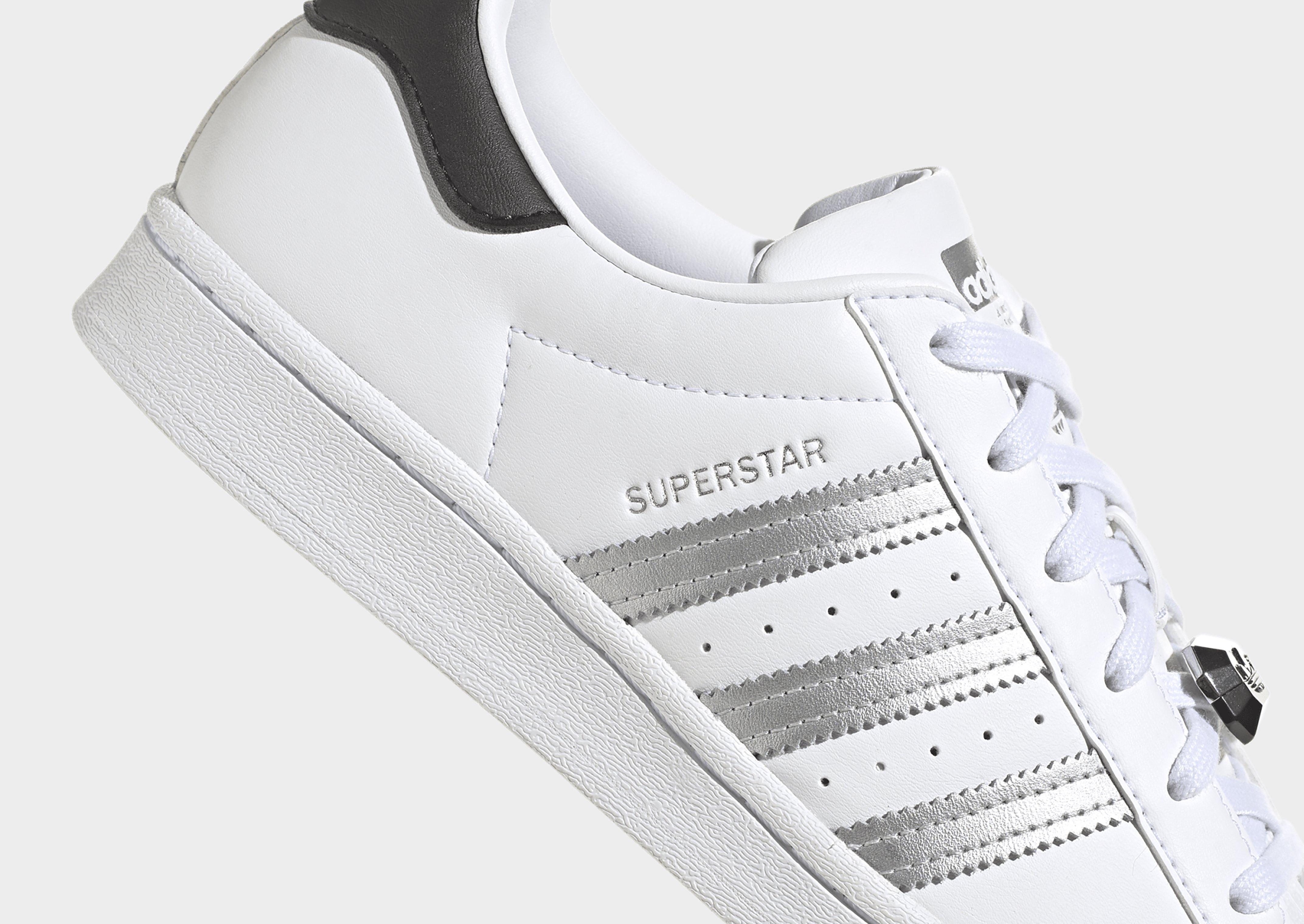 superstar white and silver