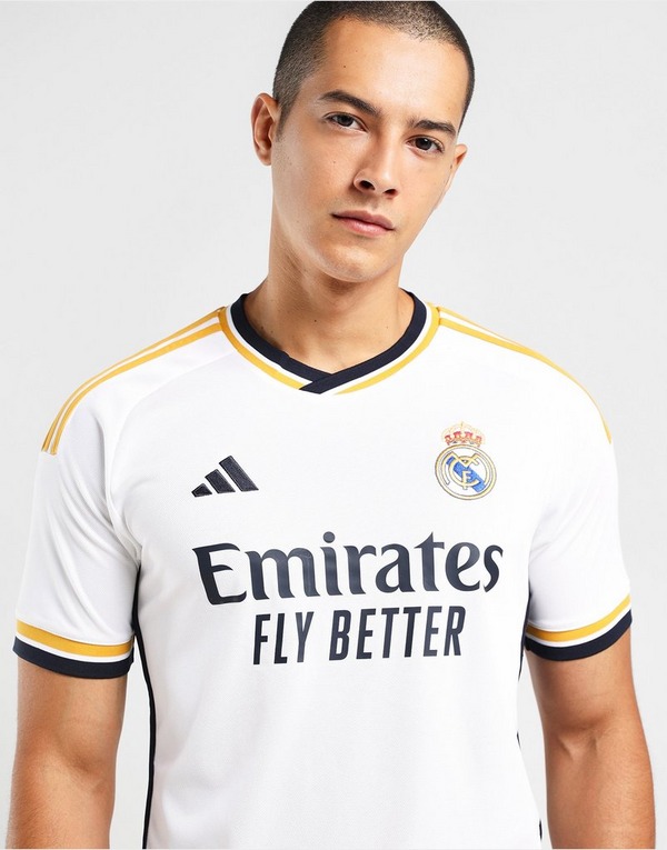 White adidas Real Madrid 2023/24 Home Jersey - JD Sports Singapore