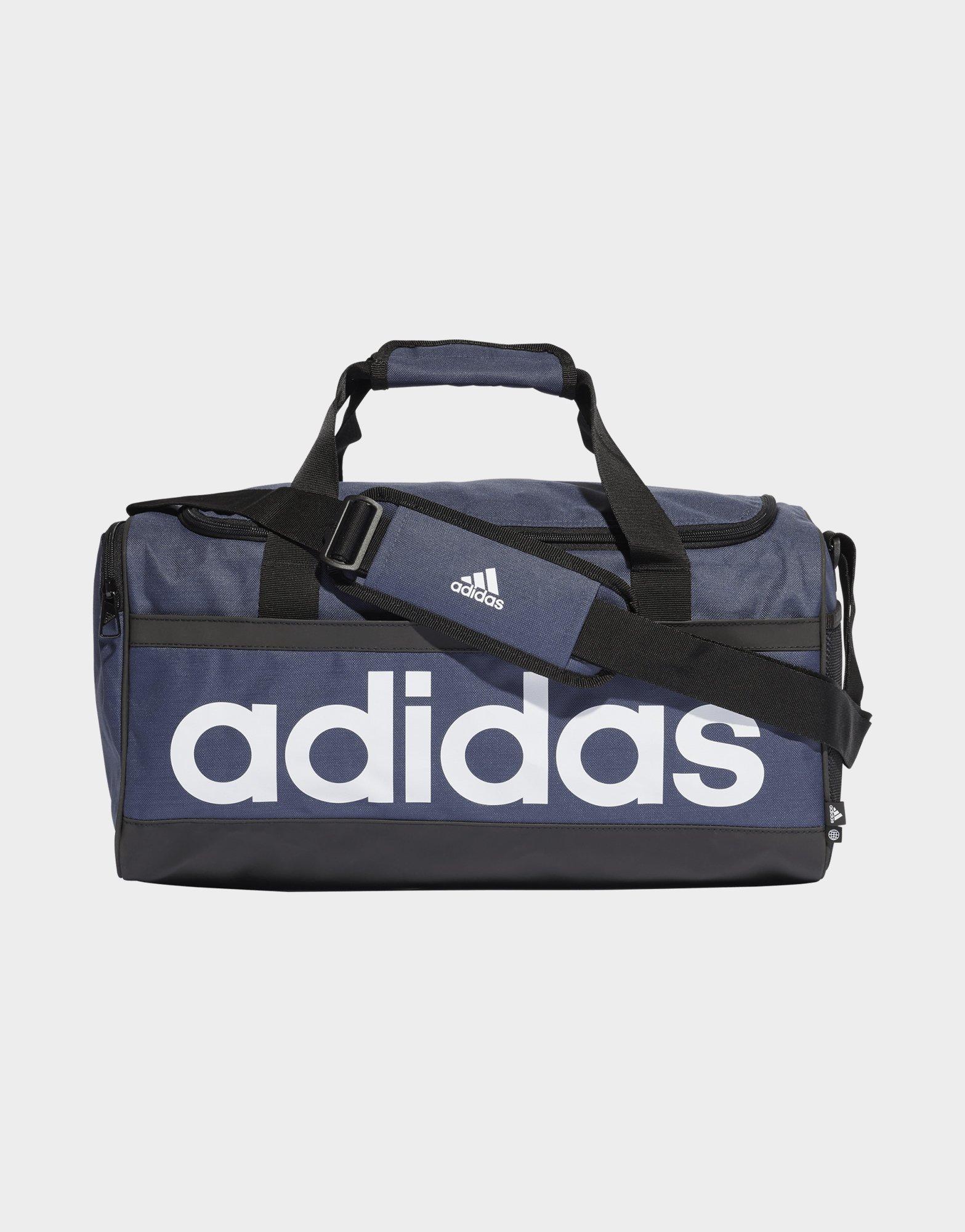 adidas Essentials Linear Duffel Bag Medium - Black | adidas Canada