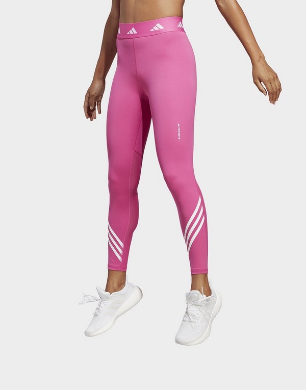 Pink adidas Techfit 3-Stripes Leggings