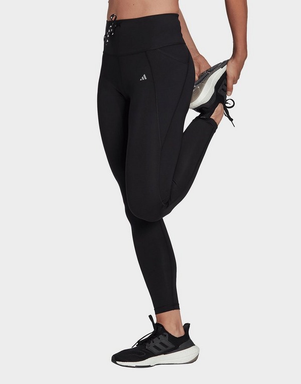 ADIDAS Womens Climalite Leggings UK 8/10 Small Black Polyester