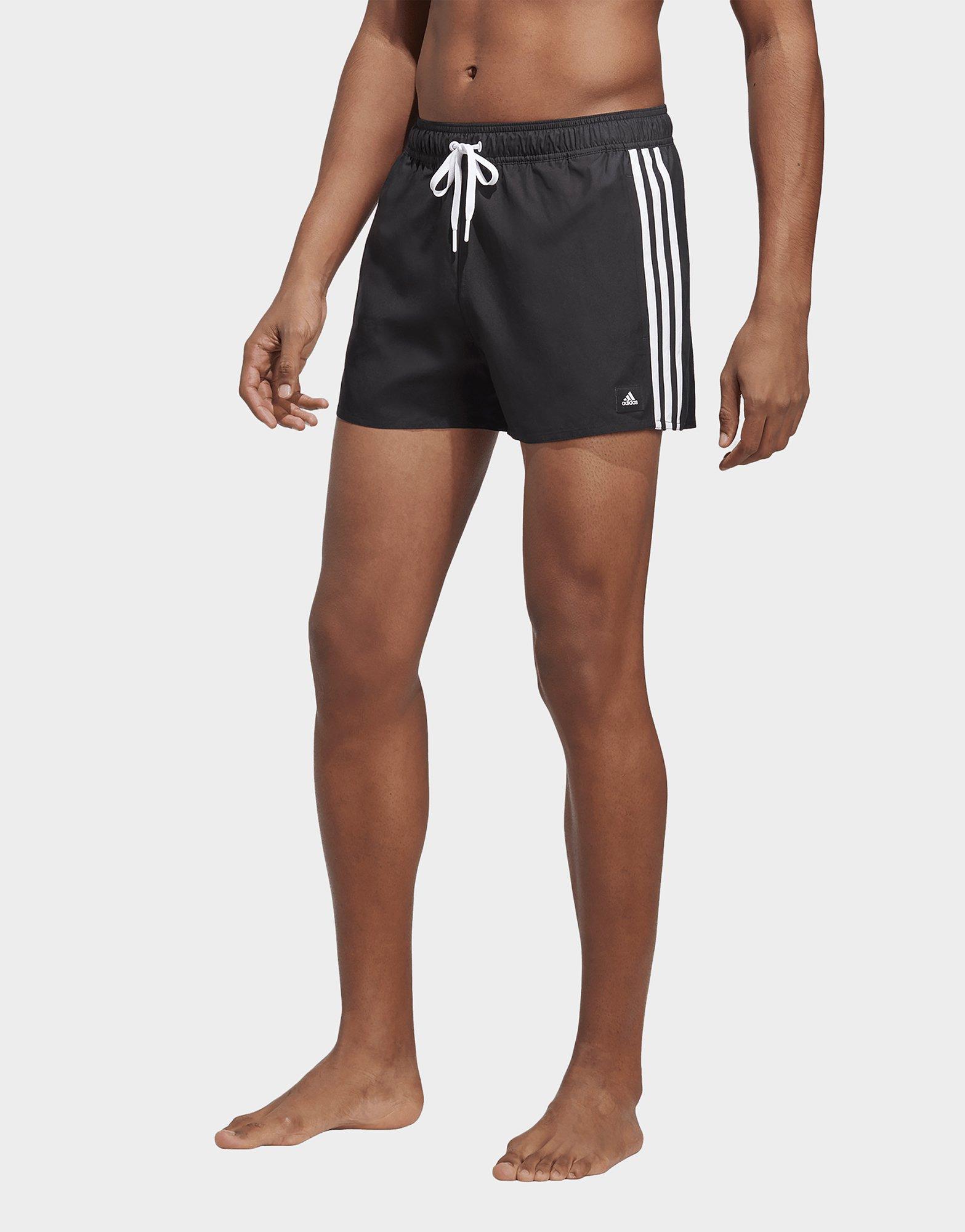 Black adidas 3-Stripes CLX Very-Short-Length Swim Shorts | JD Sports UK