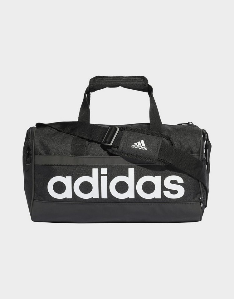 Black adidas Essentials Linear Duffel Bag Extra Small | JD Sports UK