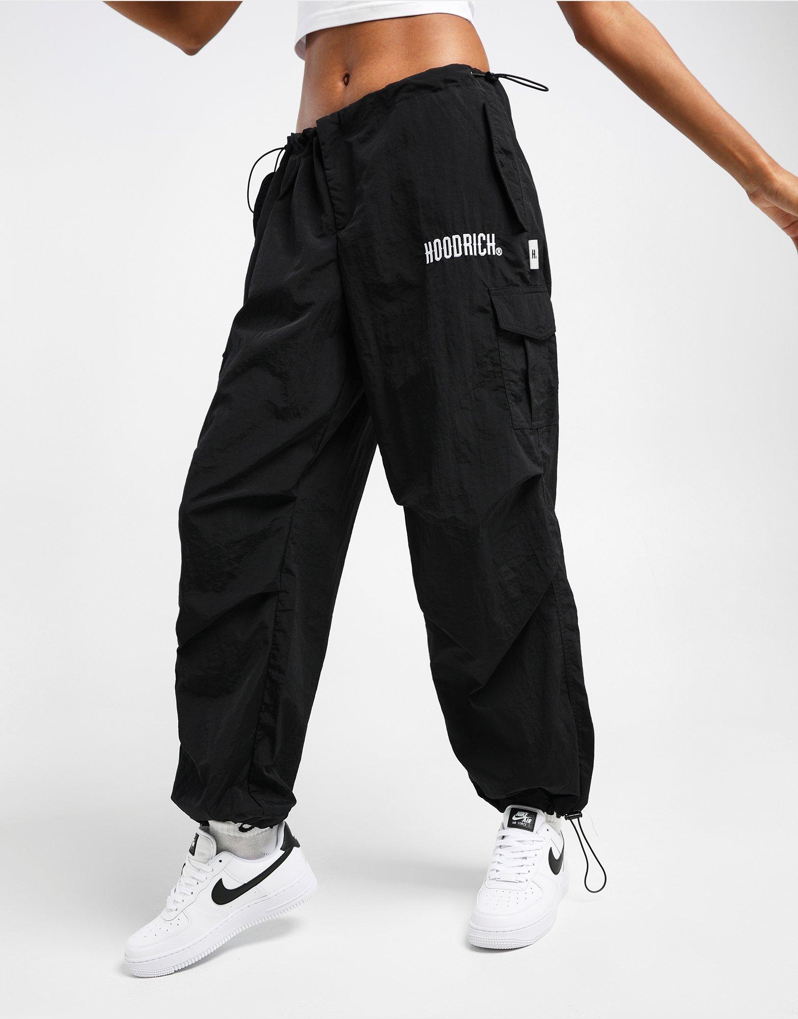 Black Hoodrich OG Extent Woven Cargo Track Pants Women's