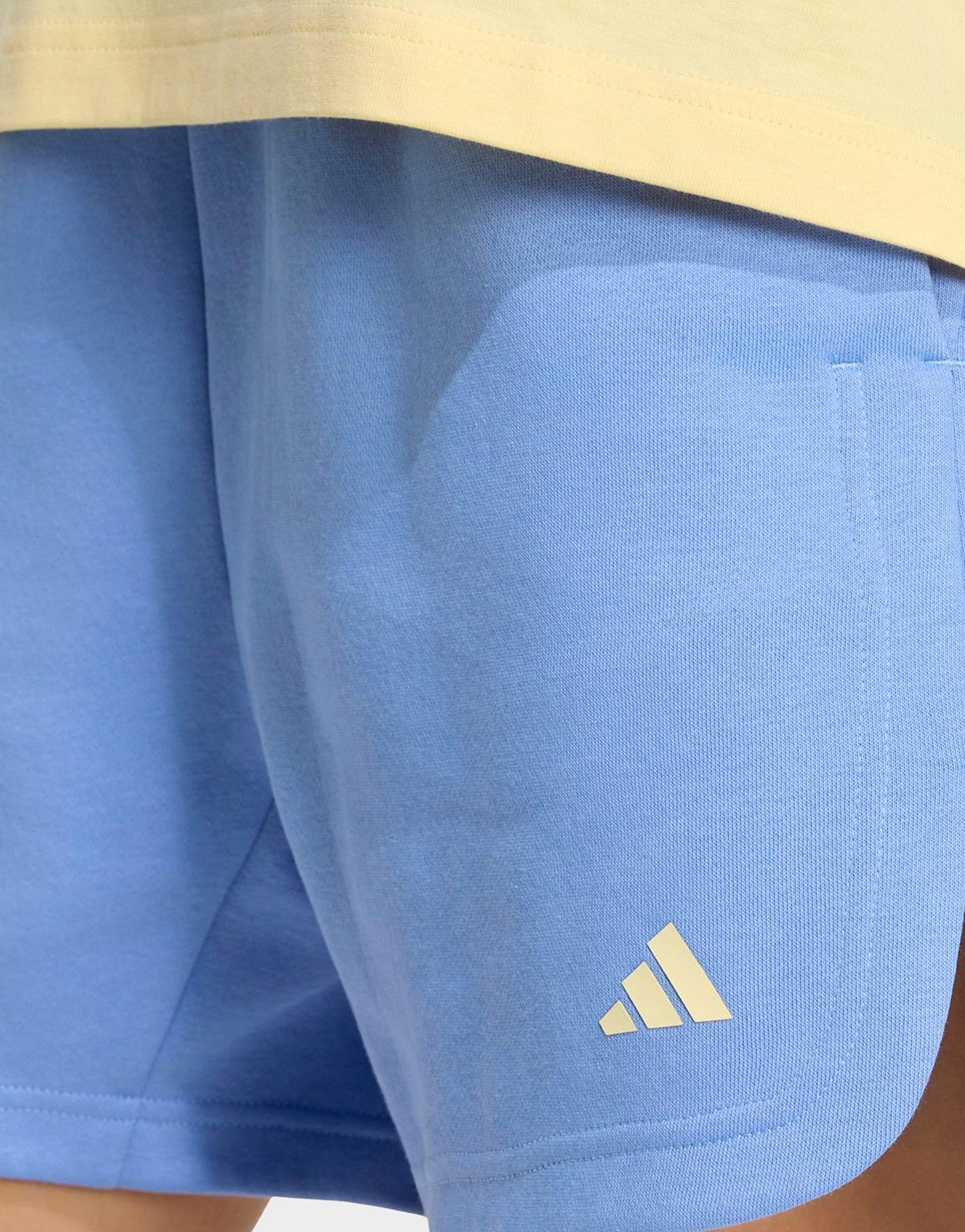 adidas 3 Stripes Studio Fleece Loose Shorts