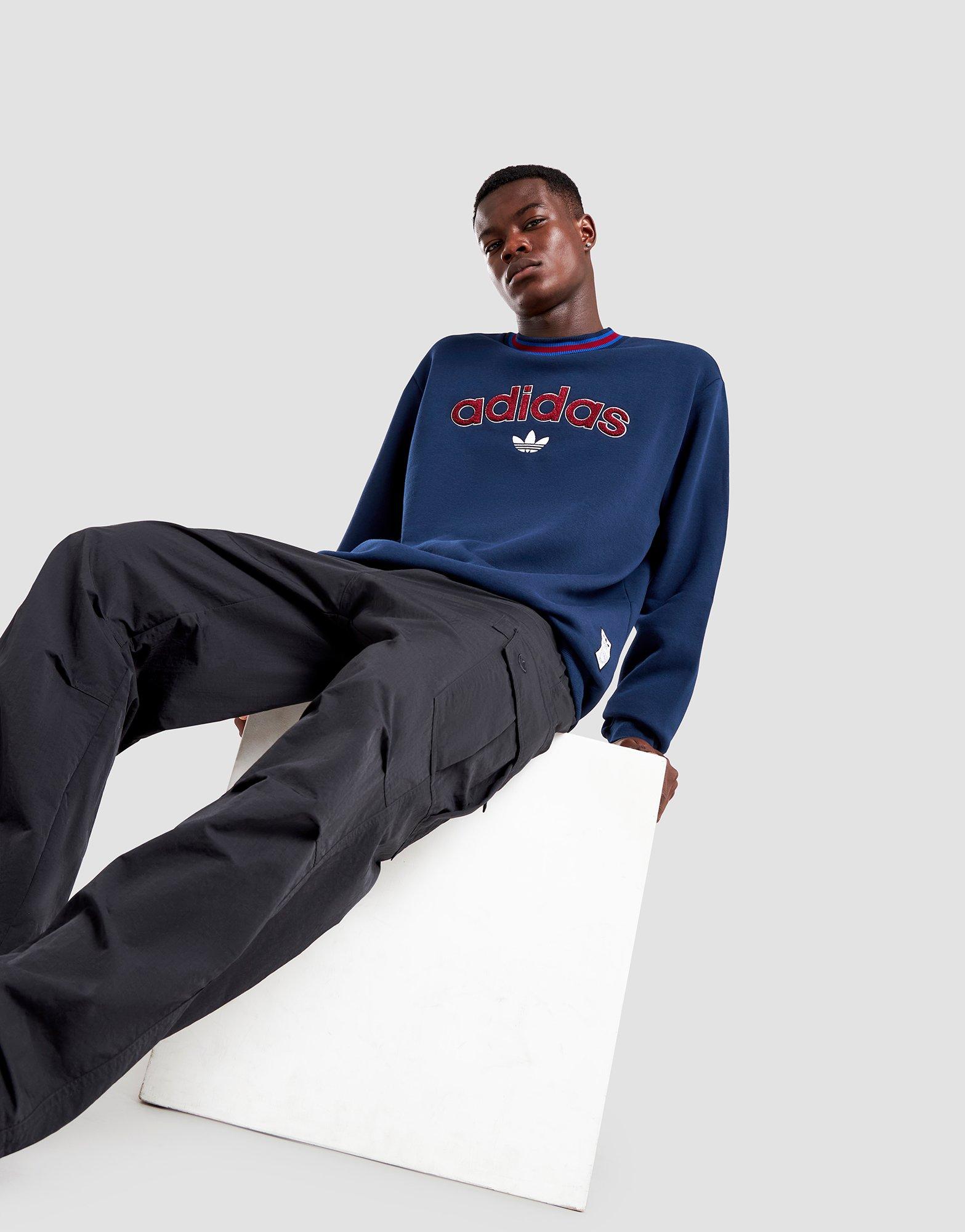 Blue adidas Originals Collegiate Crew Sweatshirt - JD Sports NZ