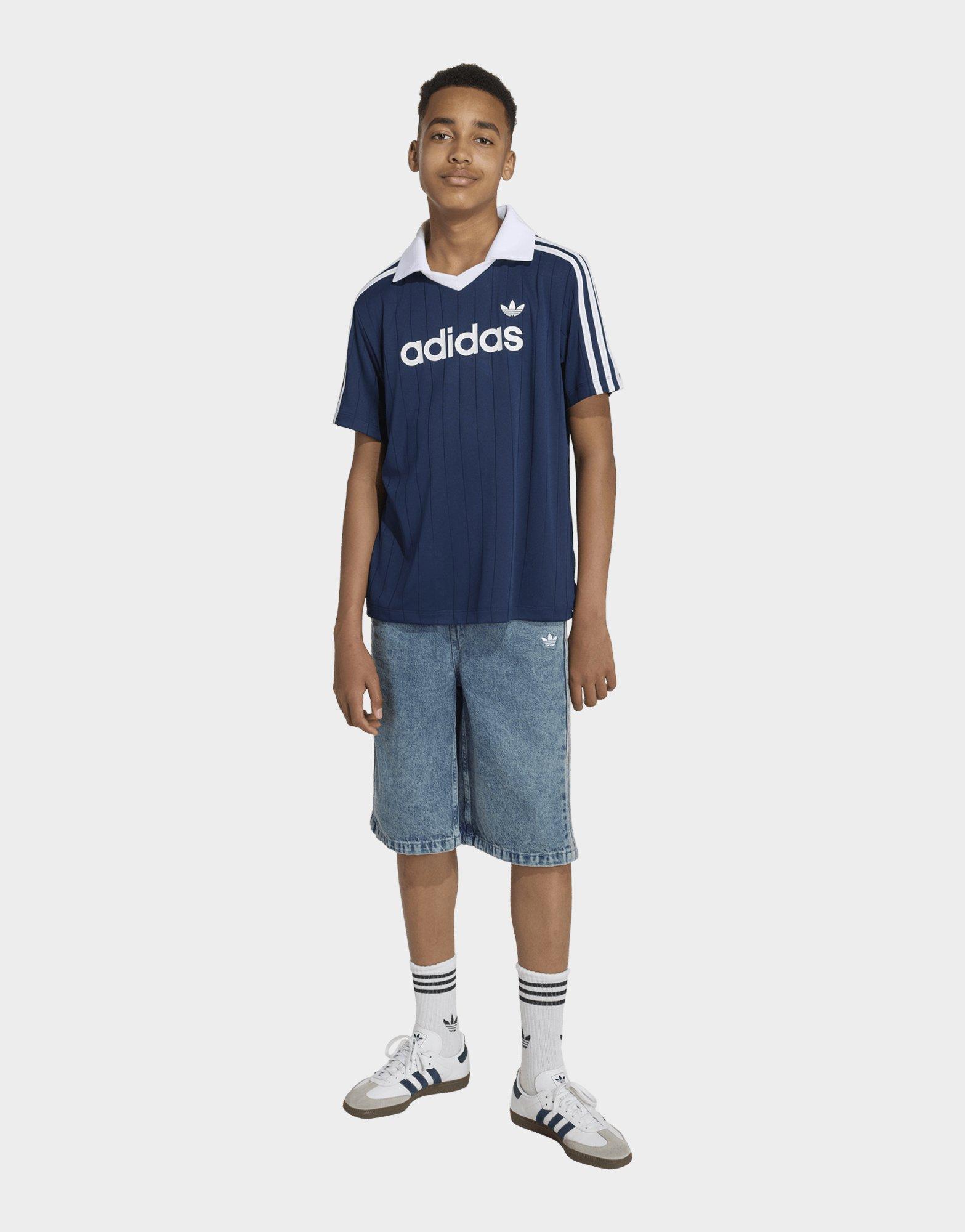 adidas Locker Geschnittenes Nadelstreifen-poloshirt