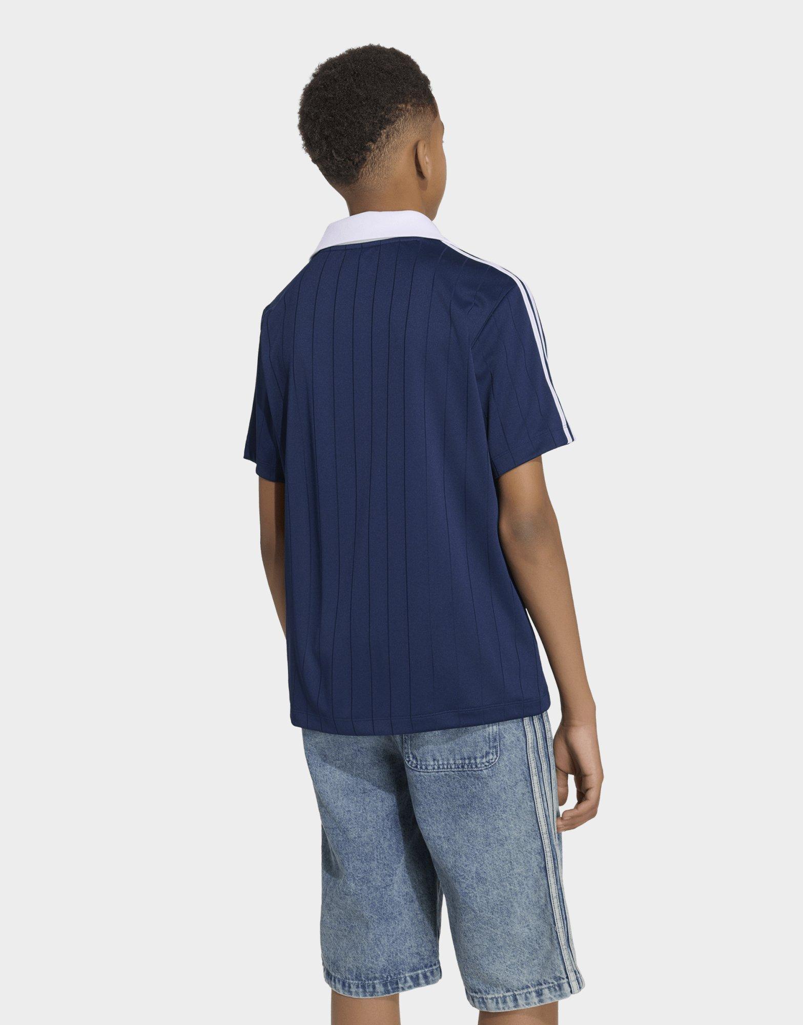 adidas Locker Geschnittenes Nadelstreifen-poloshirt