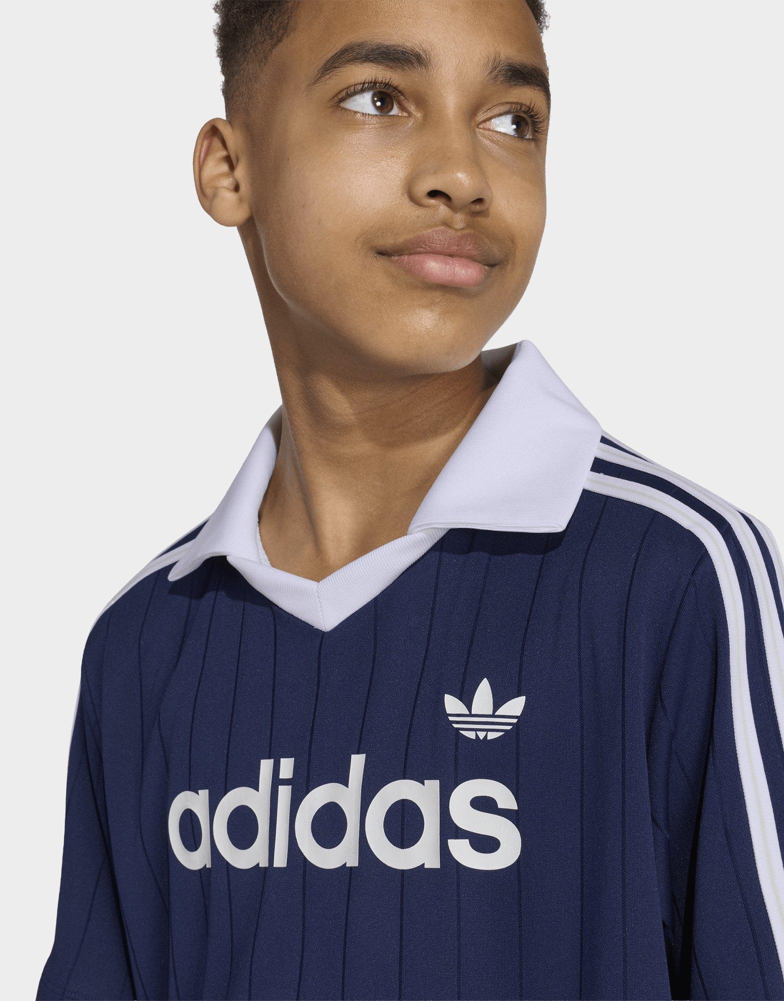 adidas Locker Geschnittenes Nadelstreifen-poloshirt