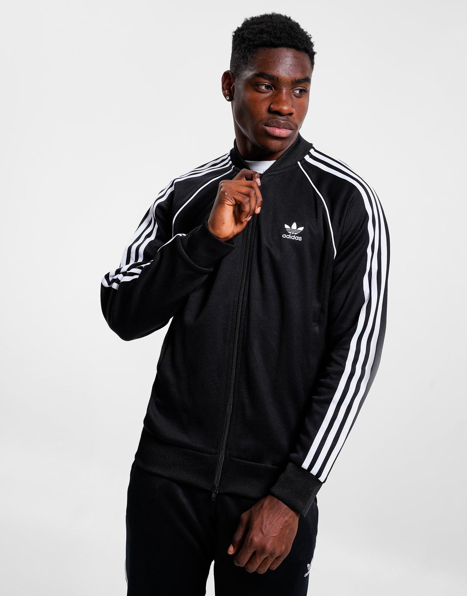 Adidas sst track store jacket black