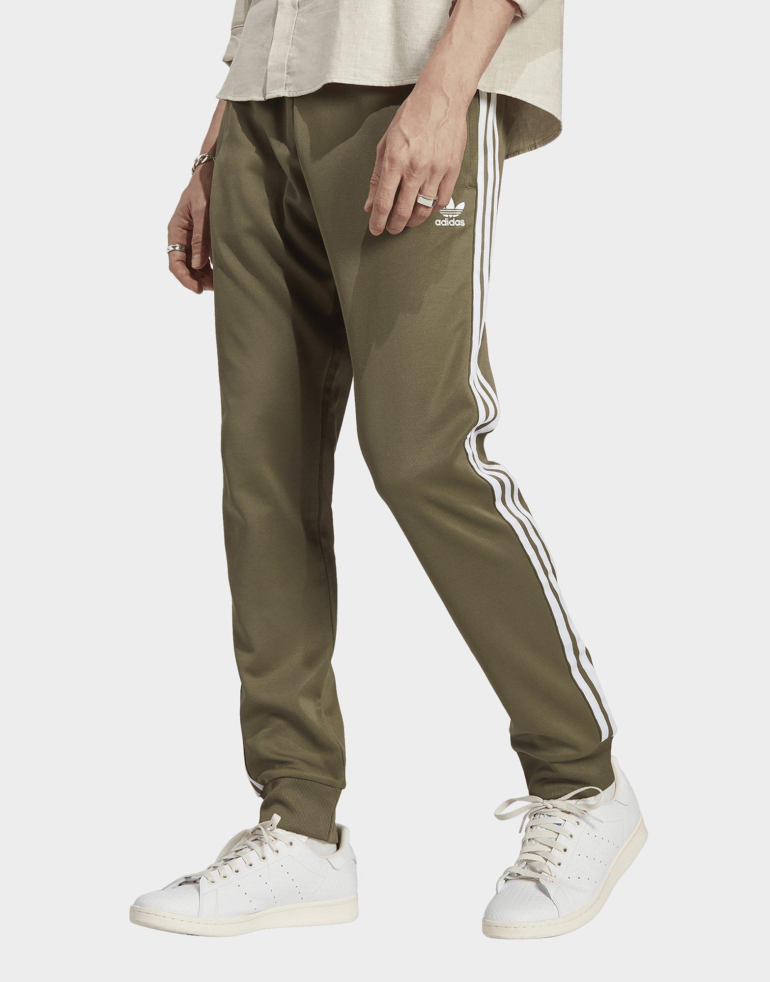 Olive green track store pants