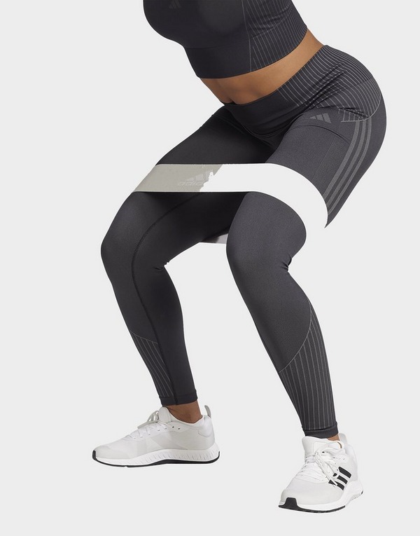 adidas Ladies' 7/8 3-Stripe Active Tight Black - X-Small 