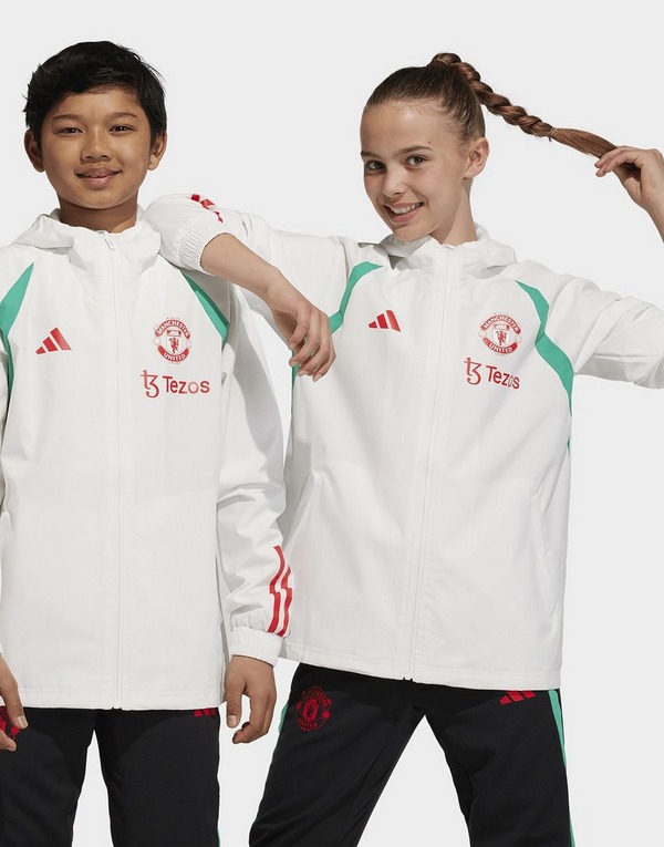 hjemmelevering udluftning overraskende White adidas Manchester United Tiro 23 All-Weather Jacket Juniors' | JD  Sports UK