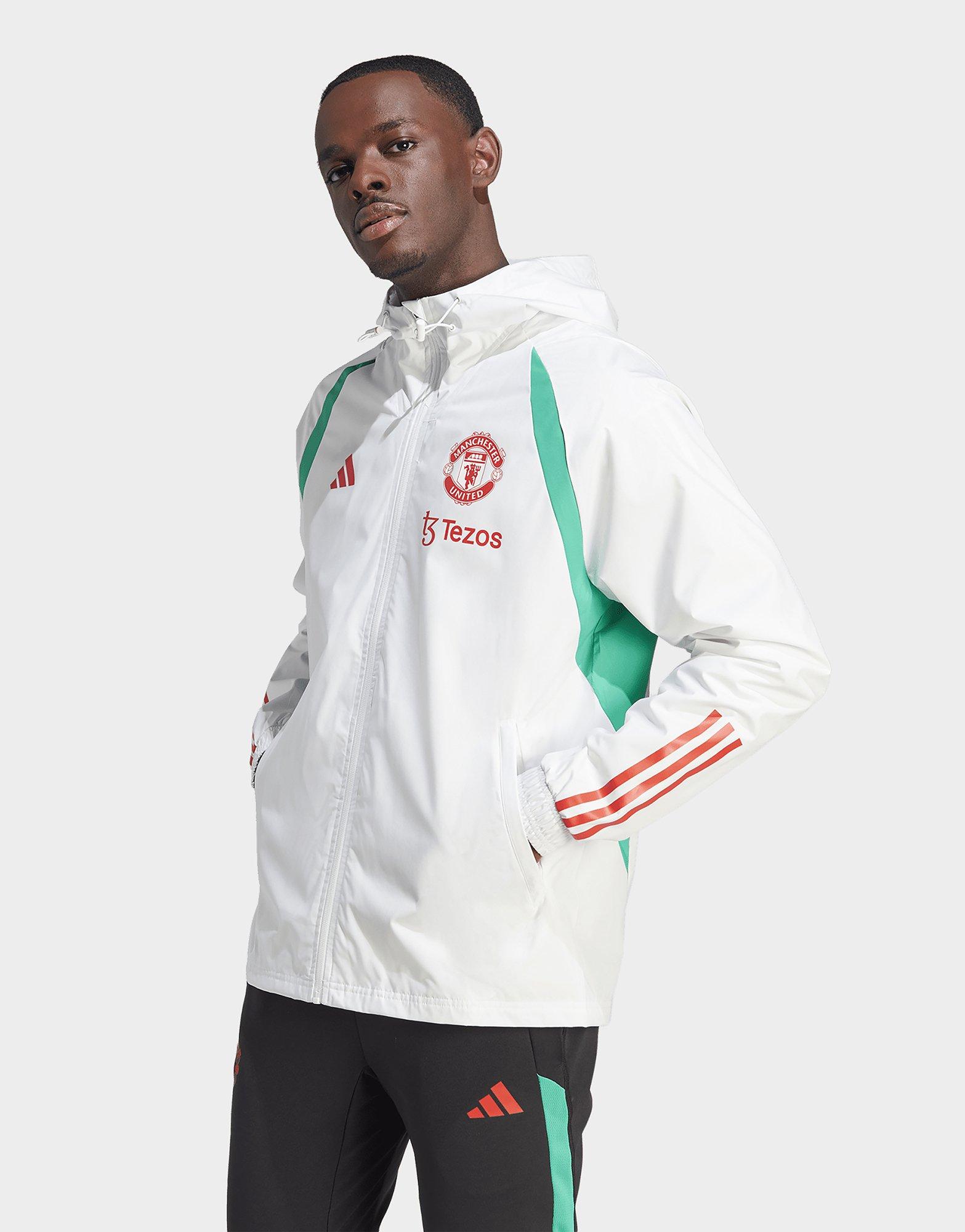 White adidas Manchester United Tiro 23 All-Weather Jacket | JD Sports UK