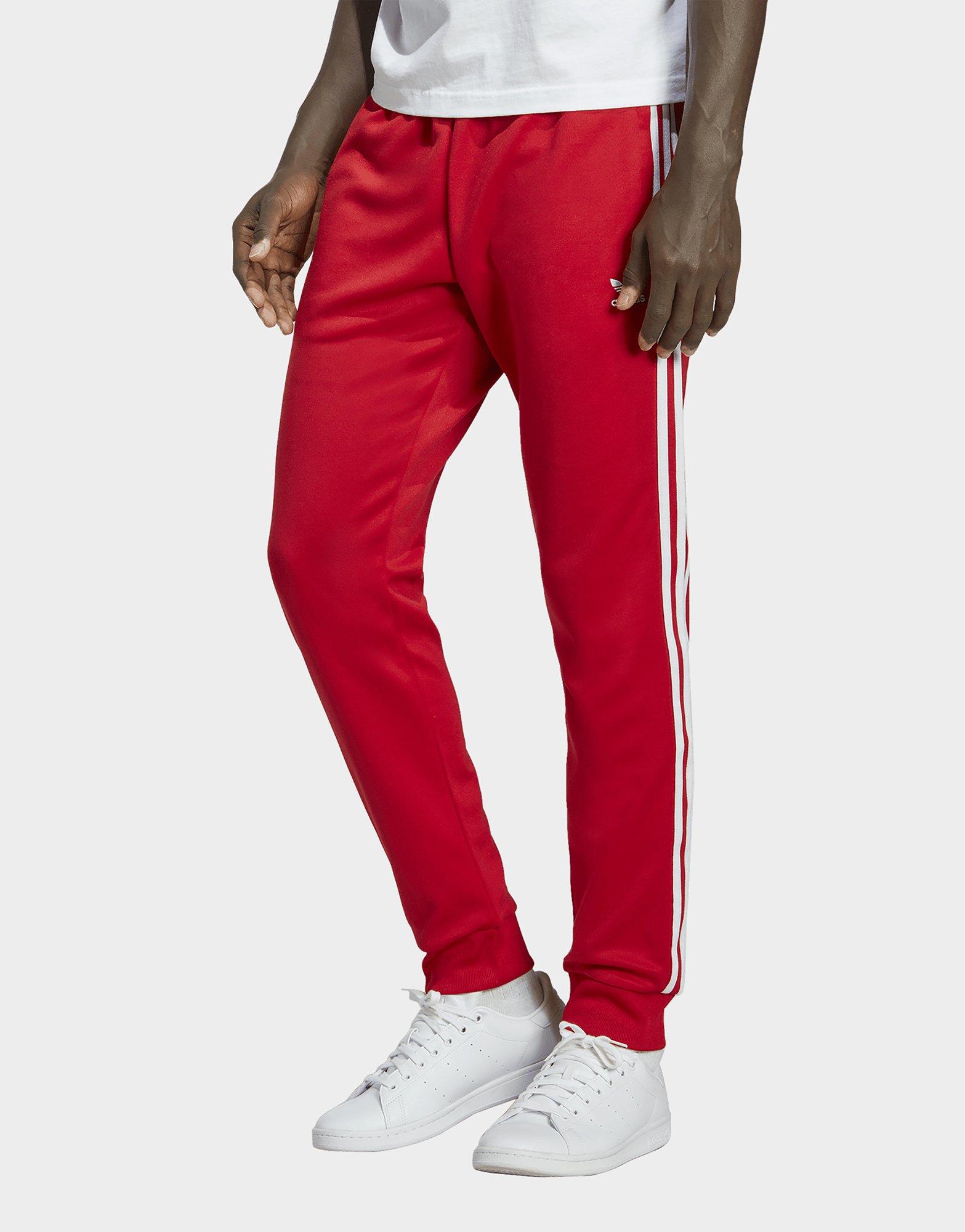 Red adidas Originals SST Track Pants
