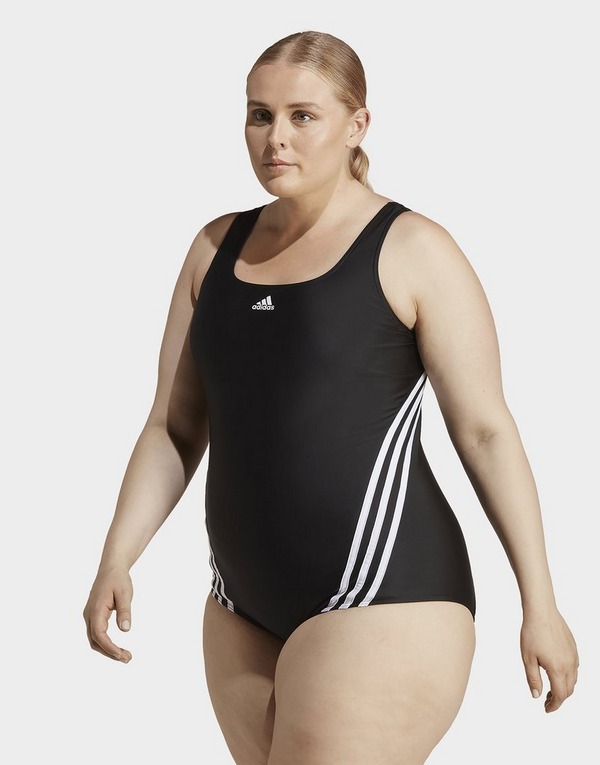erger maken gemakkelijk te kwetsen schoorsteen Zwart adidas 3-Stripes Zwempak (Grote Maat) - JD Sports Nederland