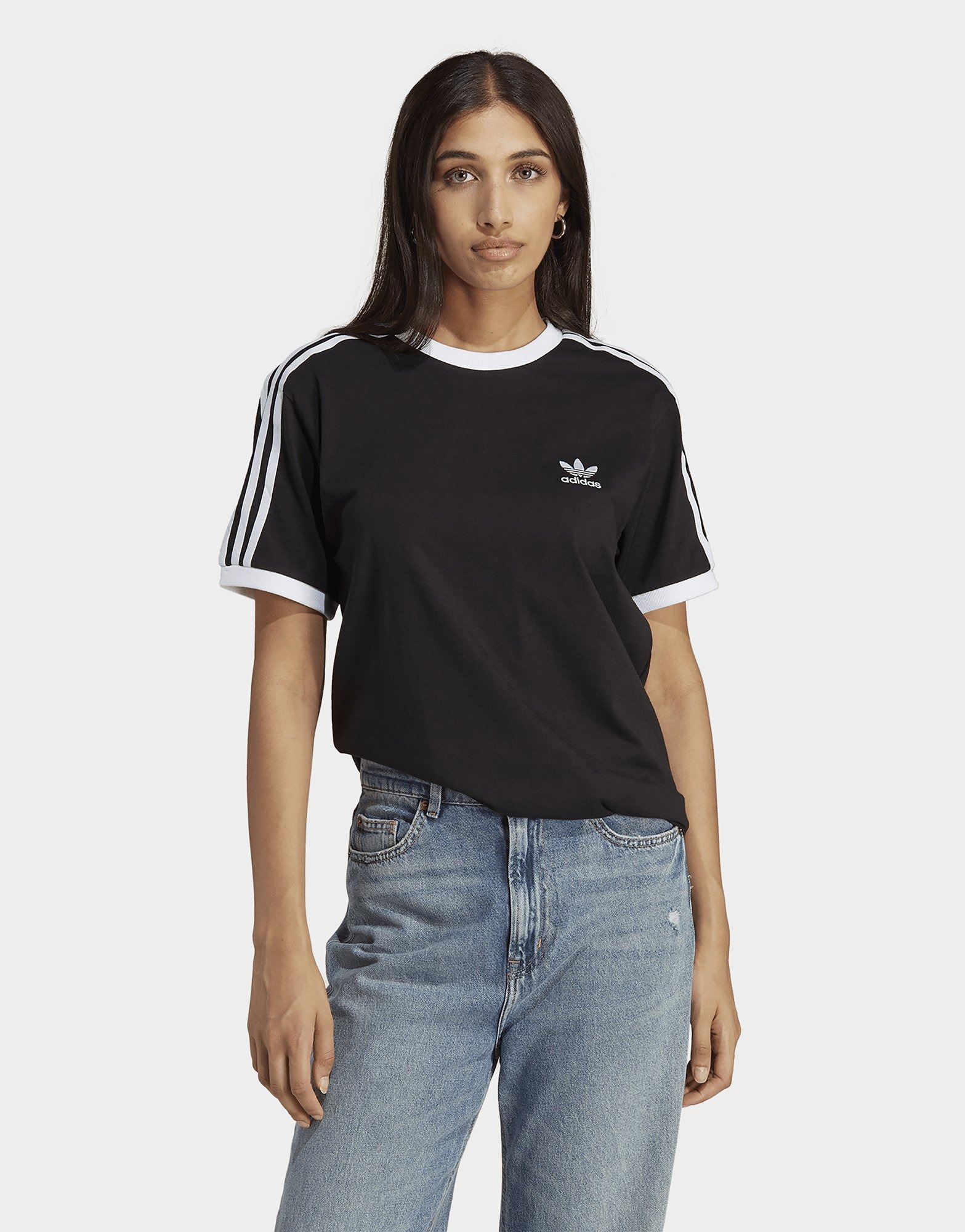 Black adidas Originals Adicolor Classics 3-Stripes T-Shirt | JD Sports UK