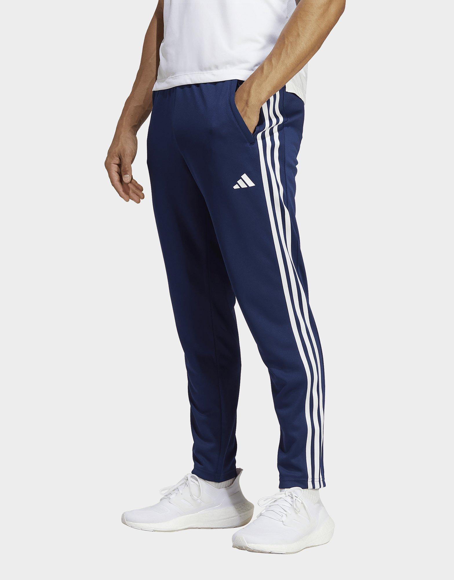 Blue adidas Train Essentials 3-Stripes Training Pants | JD Sports UK