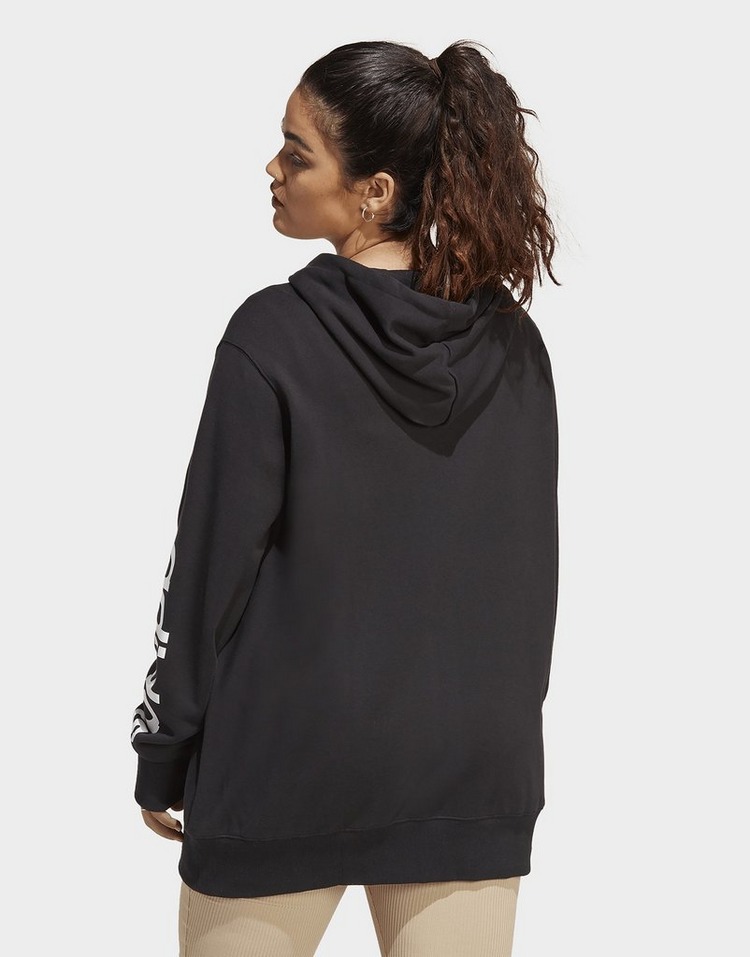 adidas Essentials Linear Full-Zip French Terry Hoodie (Plus Size)