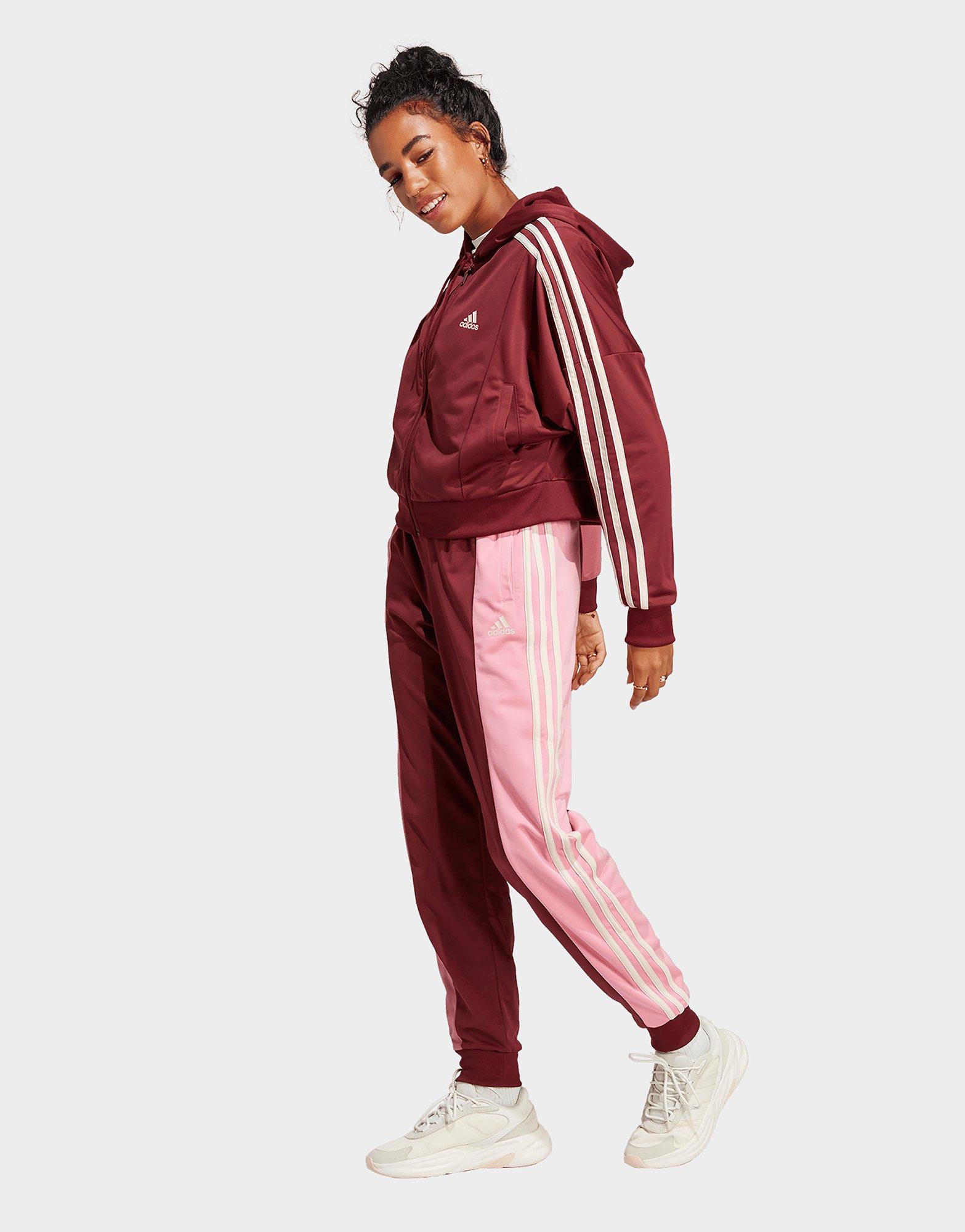 Wine adidas sale tracksuit