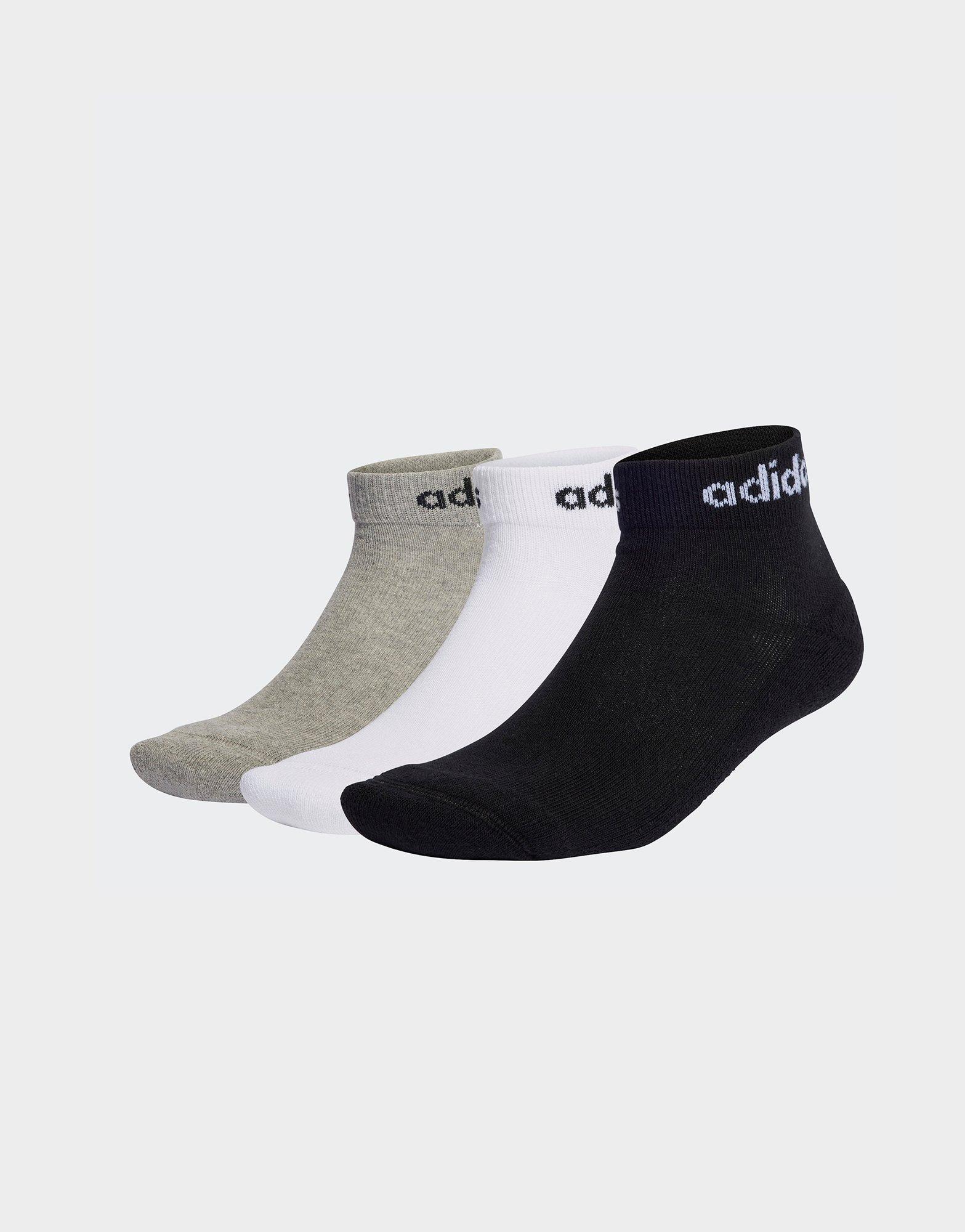 adidas Linear Gevoerde Enkelsokken 3 Paar