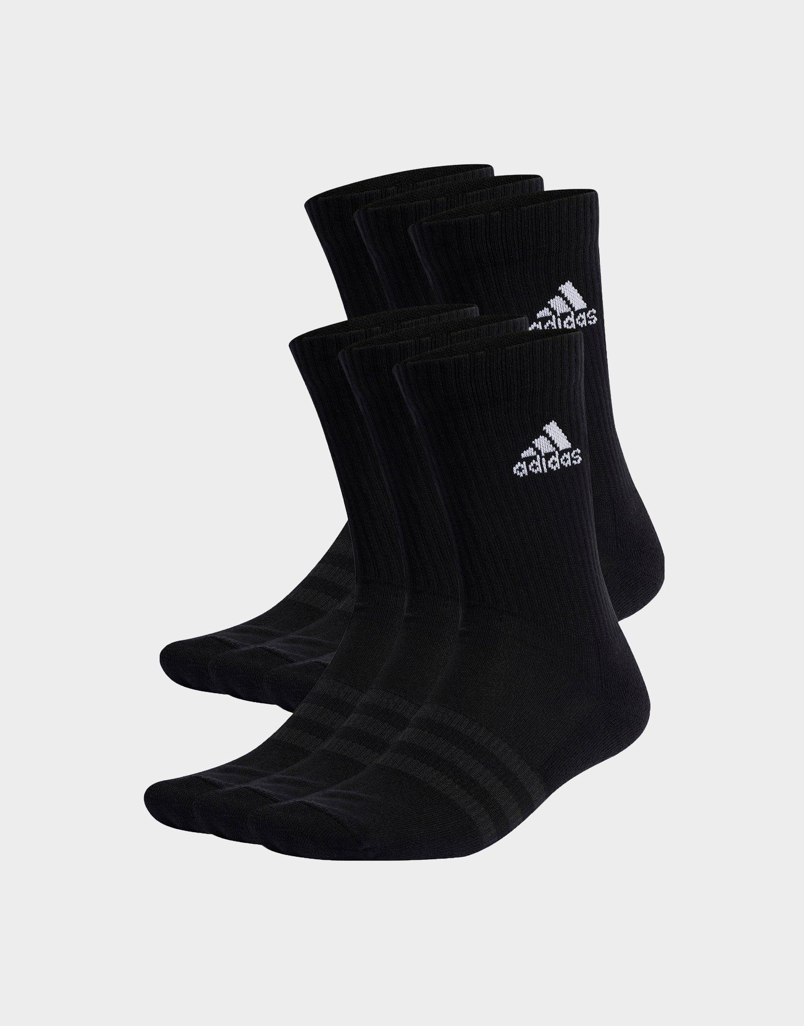 adidas Athletic Cushioned Crew Socks 6 Pairs - Grey, Men's Training