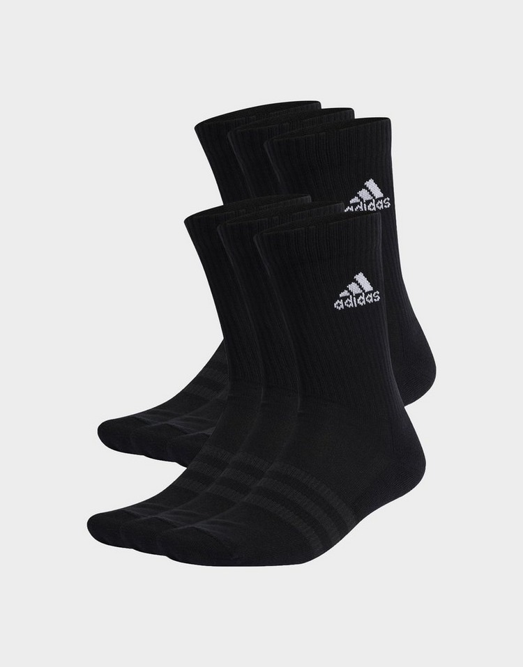 Black adidas Cushioned Sportswear Crew Socks 6 Pairs | JD Sports UK