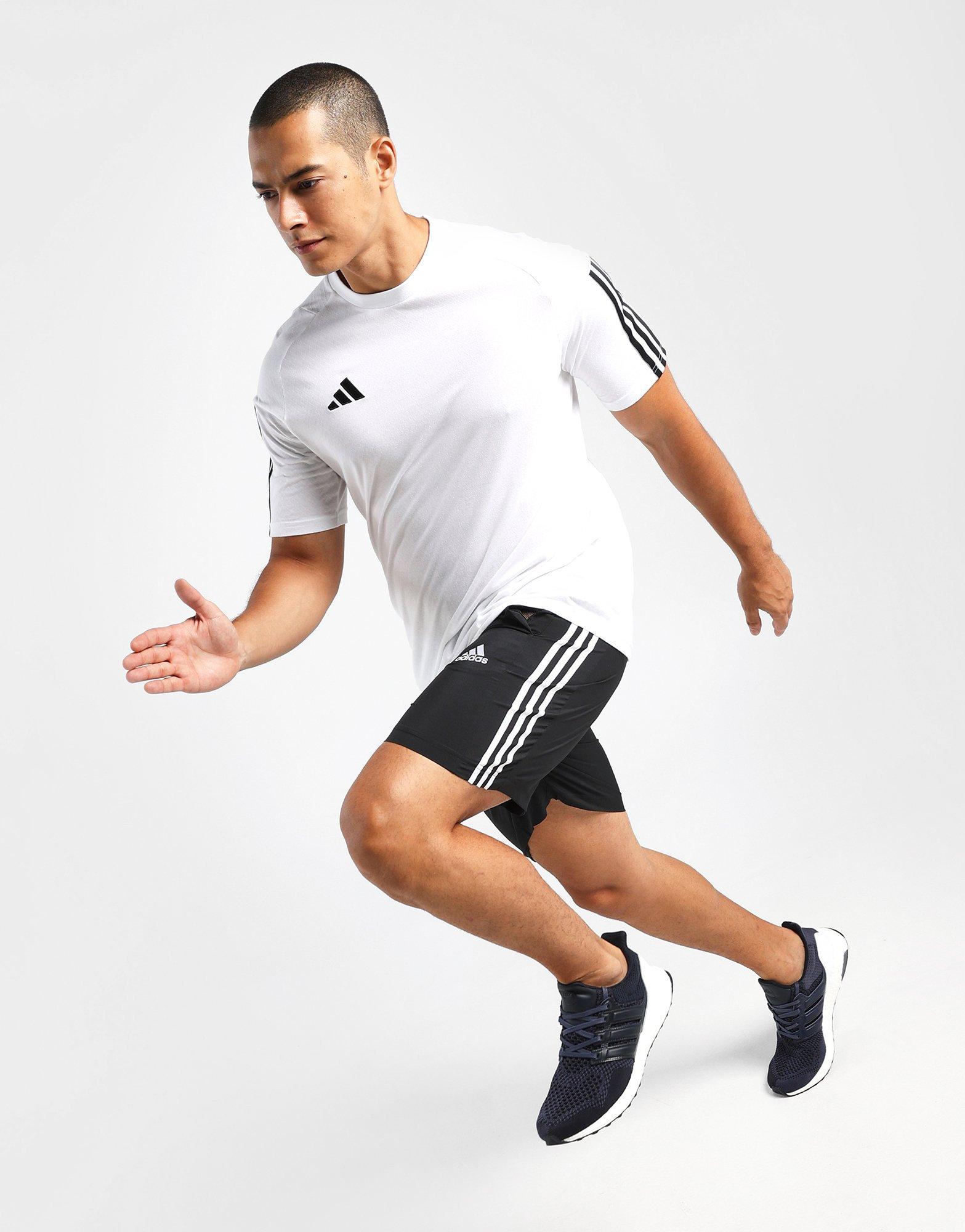 Mens 3 stripe best sale adidas shorts