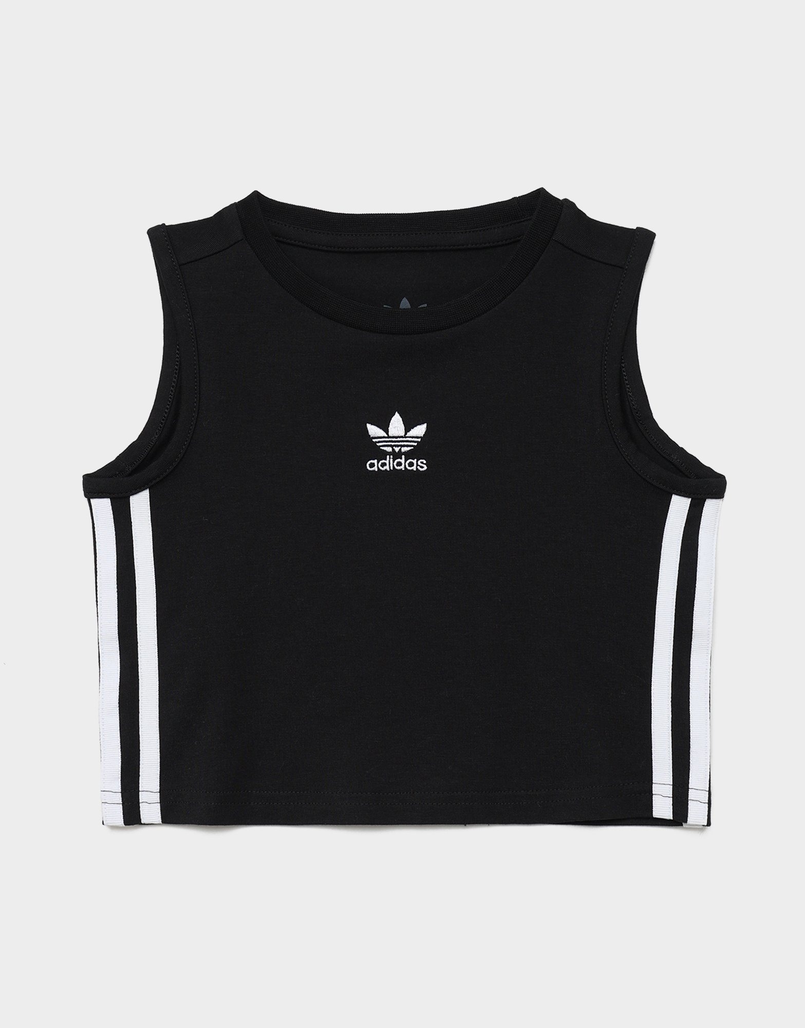 Adidas black tank 2025 crop top