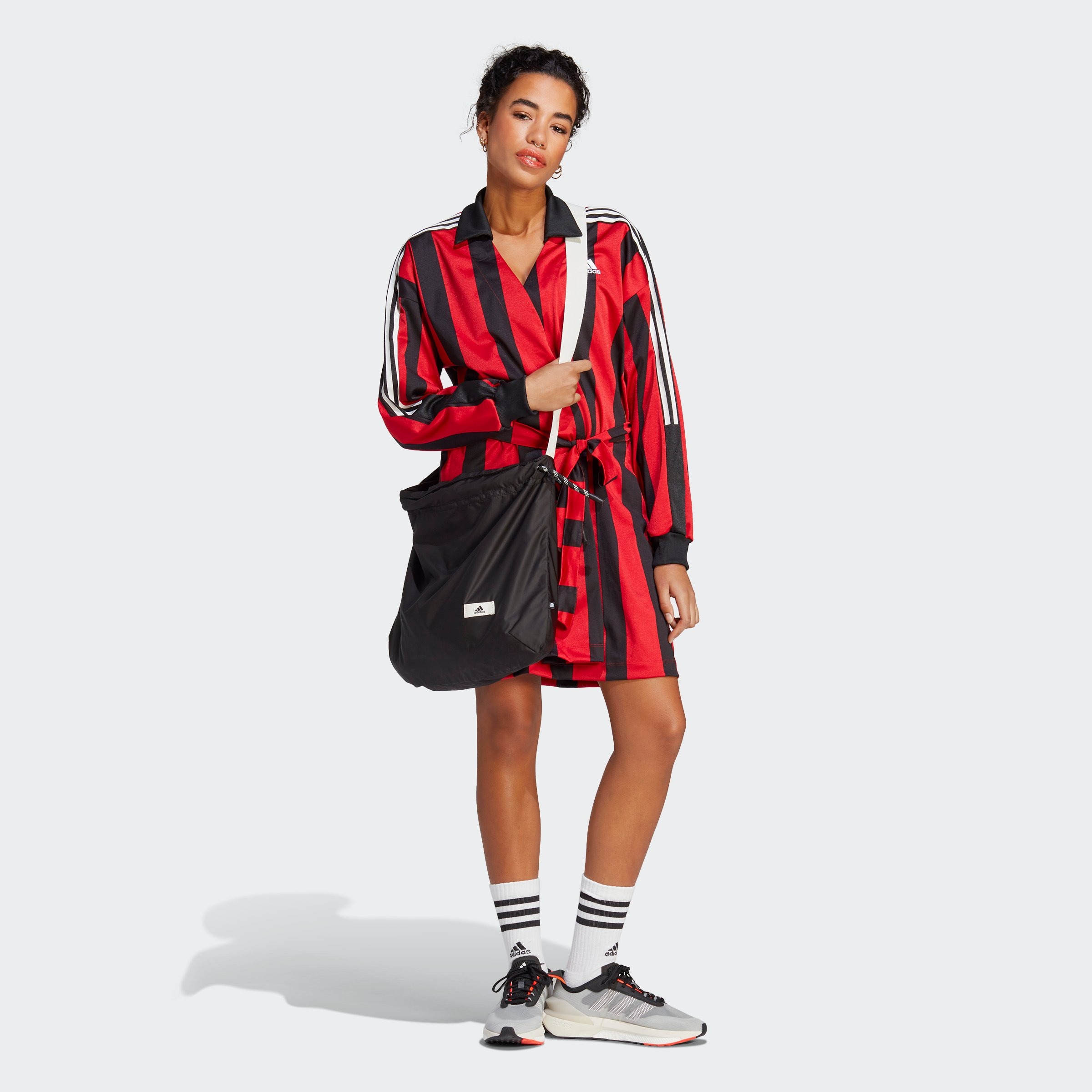 adidas Retro Pinstripe Jersey Dress