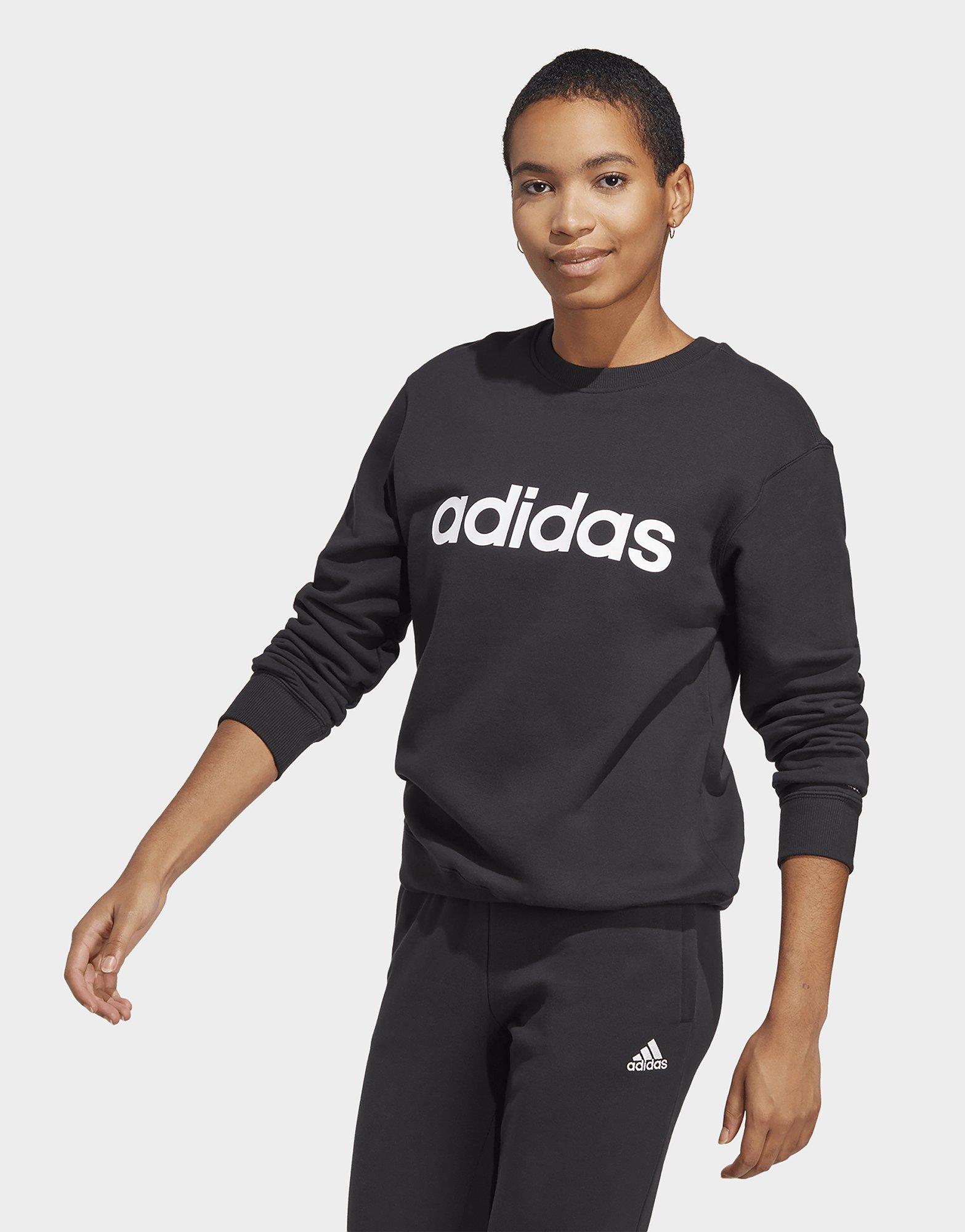 Adidas essentials linear sweatshirt sale