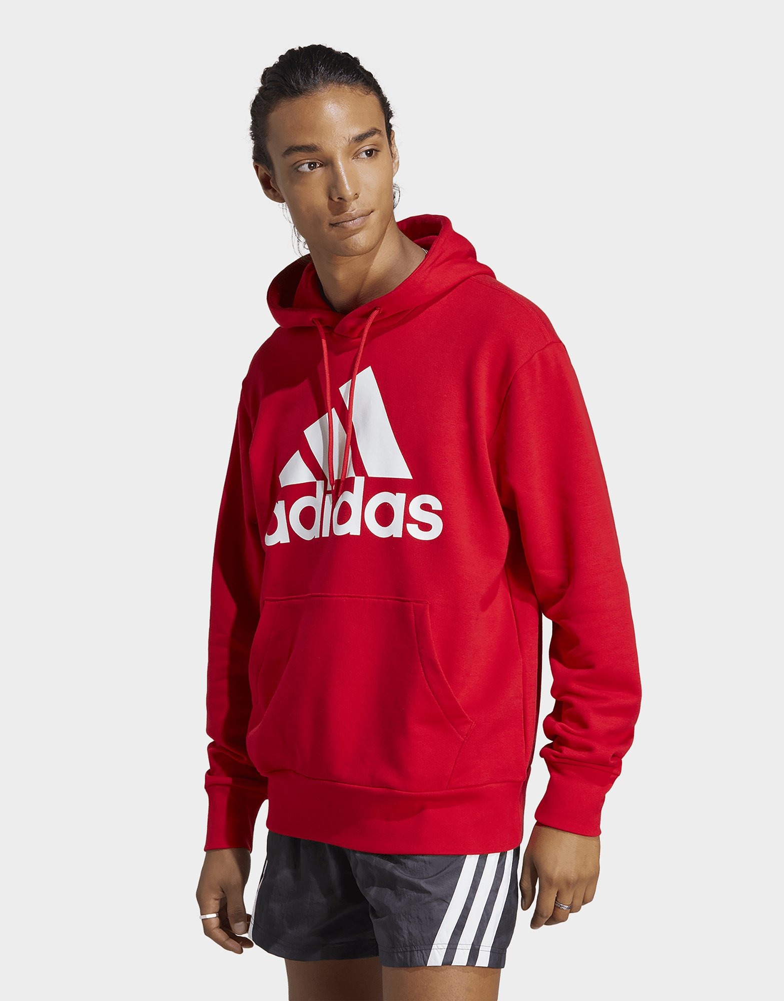 Red adidas Essentials French Terry Big Logo Hoodie | JD Sports UK
