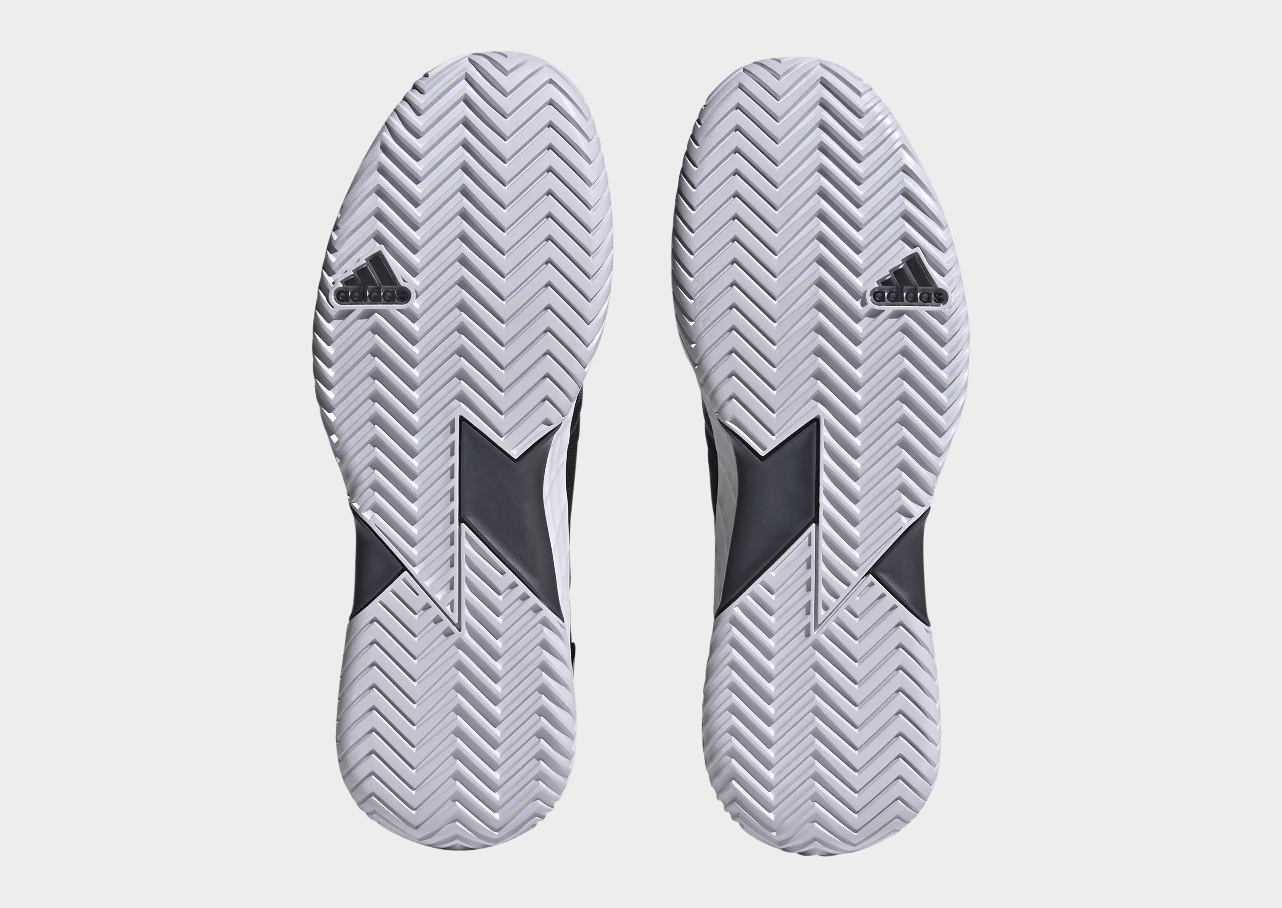 Adidas Men's Adizero Ubersonic 4.1 Tennis Shoes, Size 11, White/Black/Silver