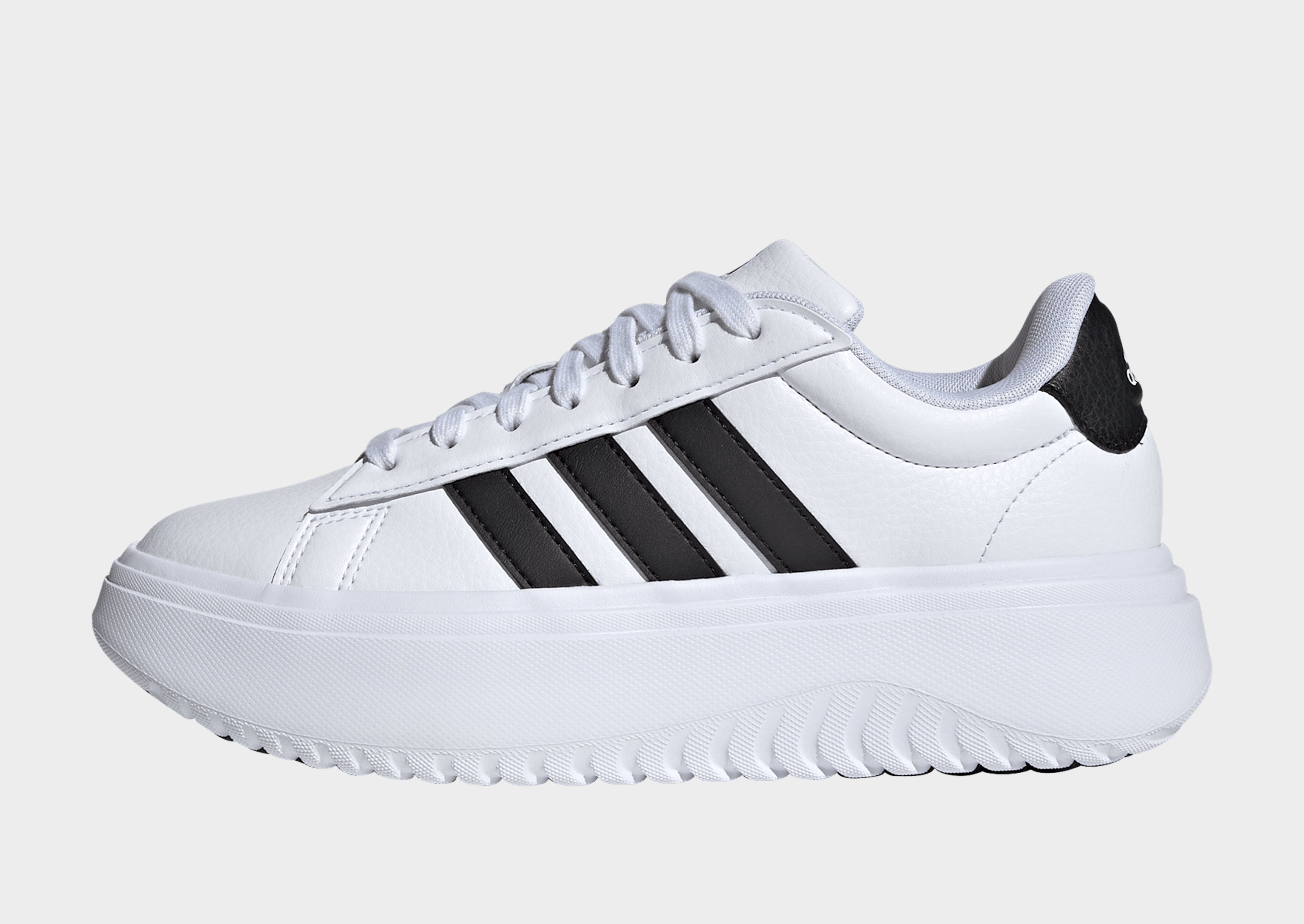 White adidas Grand Court Platform Shoes JD Sports UK