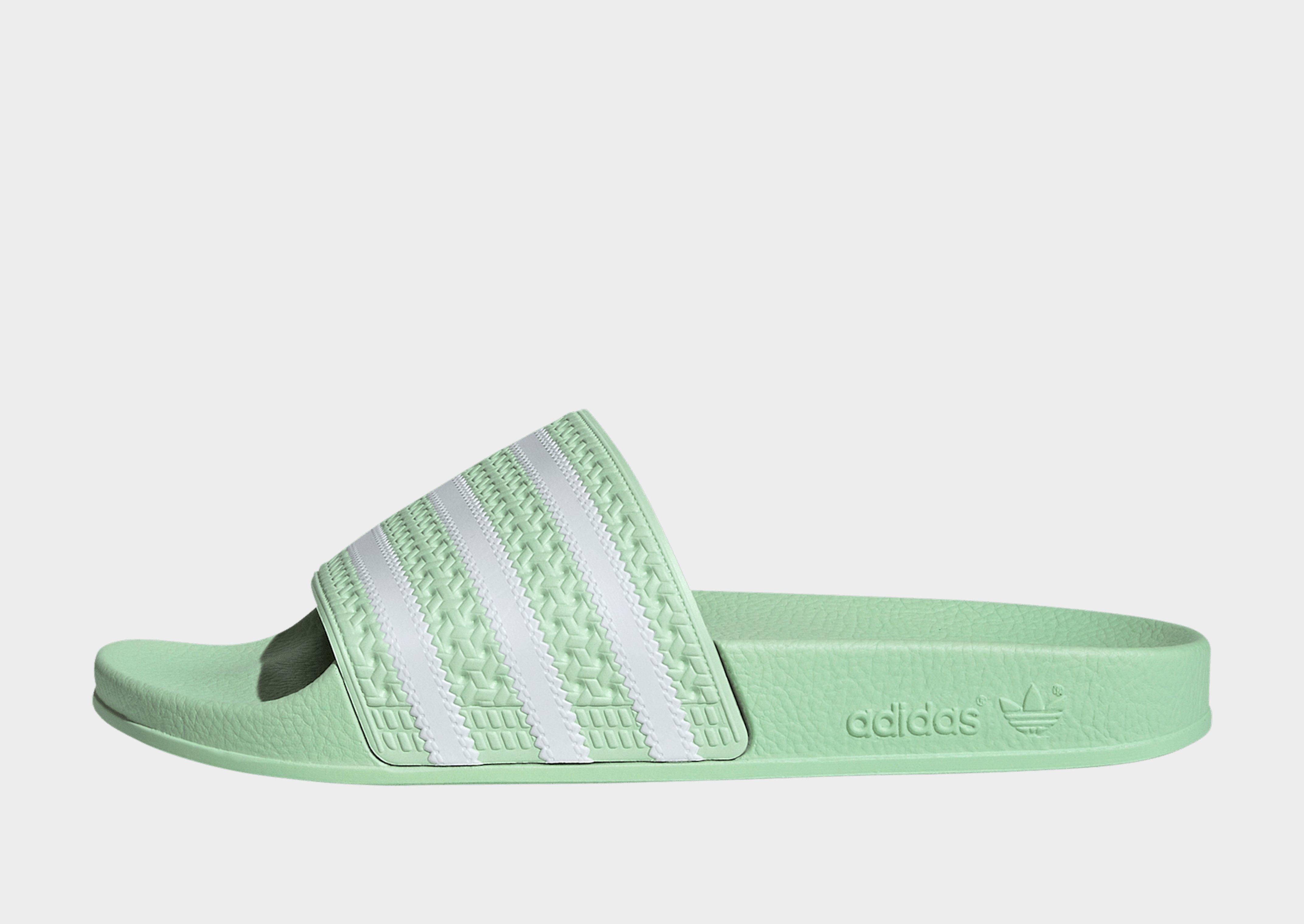 White adidas Adilette Slides JD Sports UK