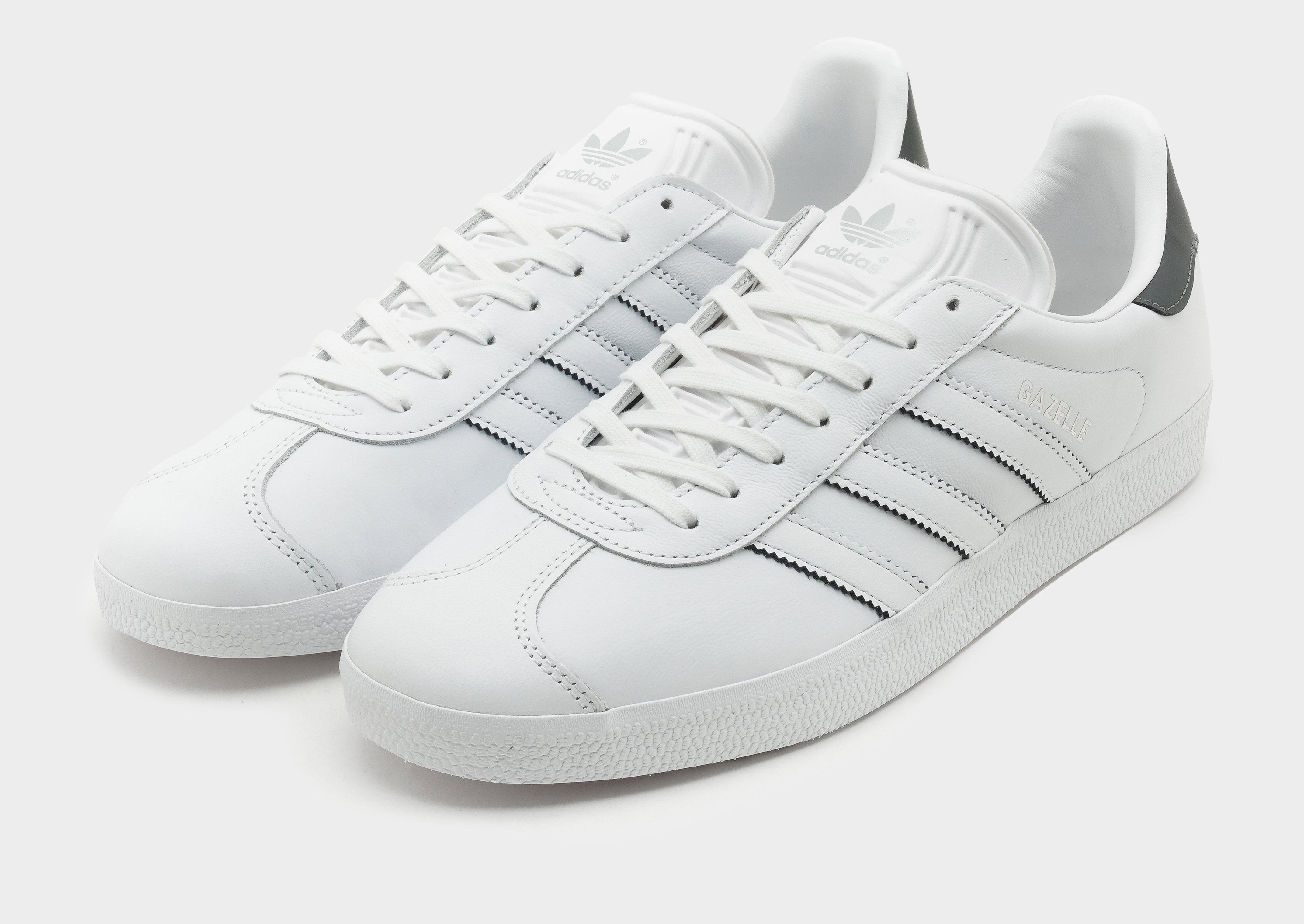 Adidas gazelle discount all white mens