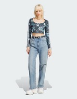 adidas Originals Allover Flower Print Crop-Shirt