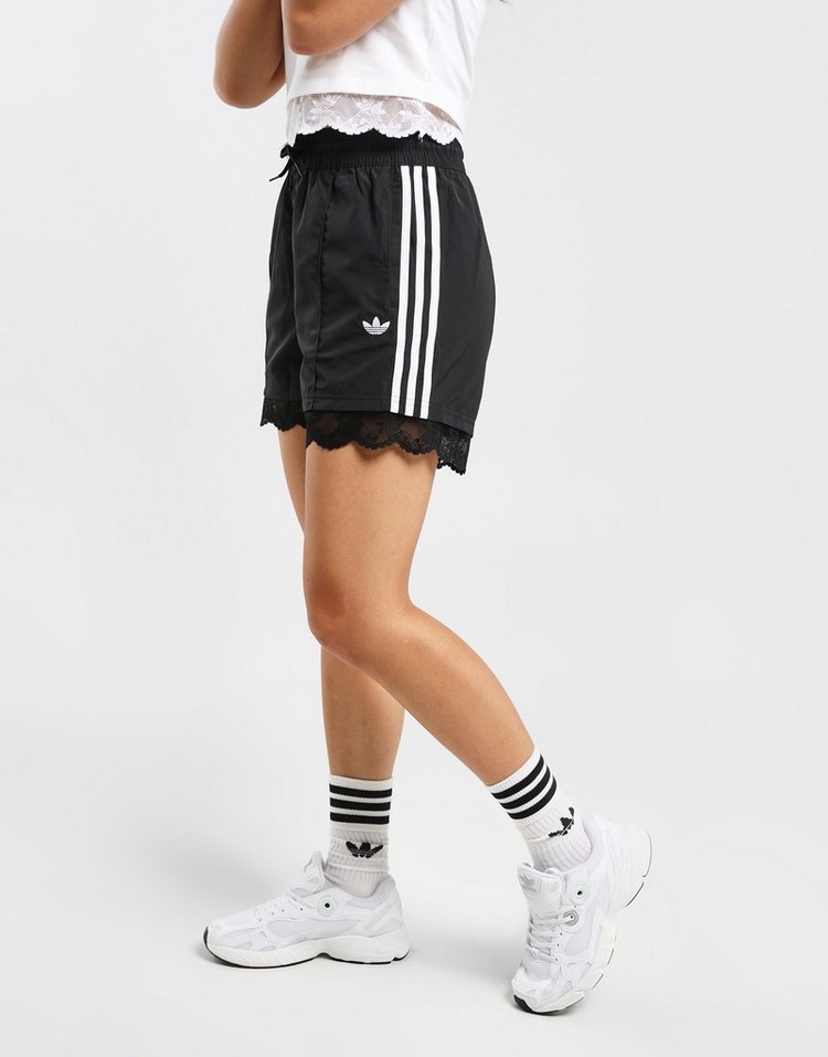 adidas Originals Lace Trim 3-Stripes Shorts Women's