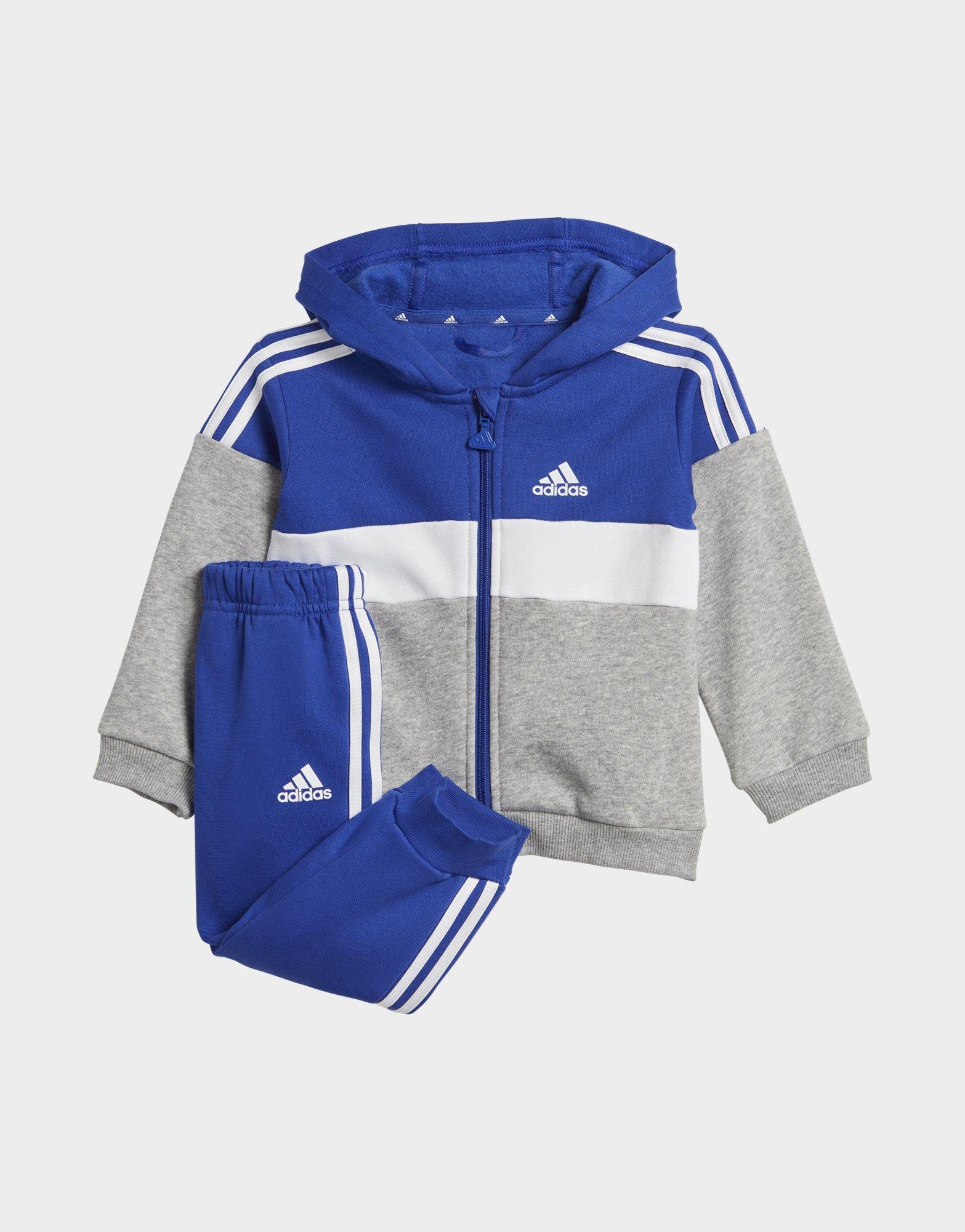 adidas Tiberio 3-Streifen Colorblock Kids Weiss Sports Trainingsanzug - JD Deutschland