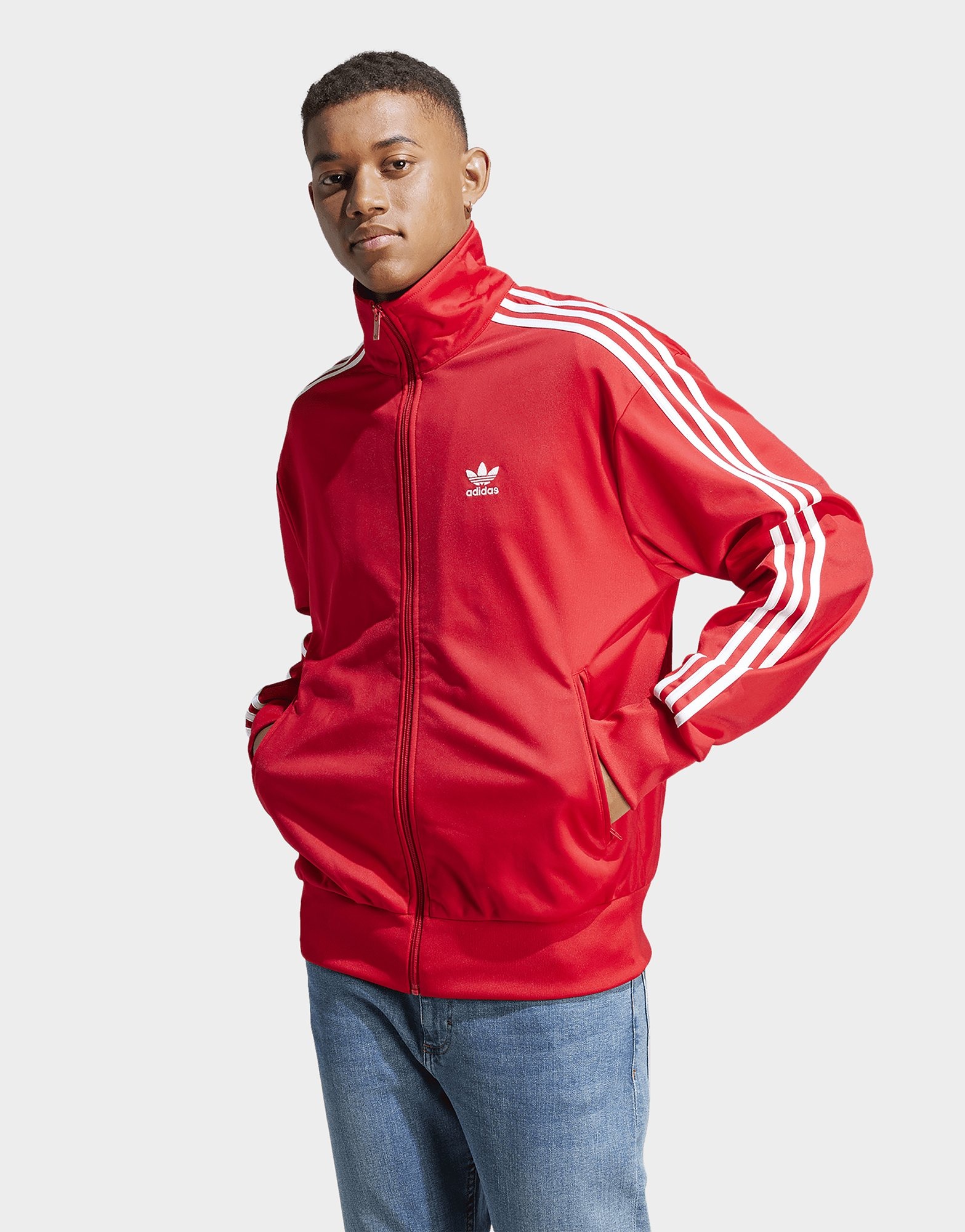 Red adidas Originals Adicolor Classics Firebird Track Top JD Sports UK