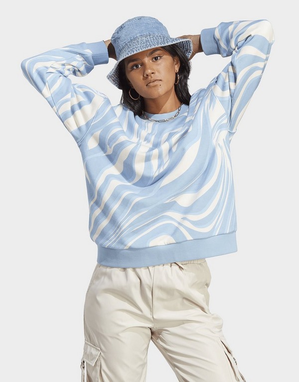 adidas Originals Abstract Allover Animal Print Sweatshirt