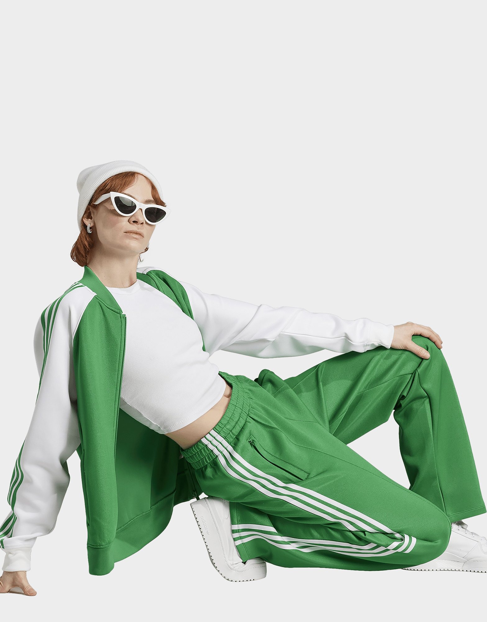 Green adidas Originals Adicolor Classics Oversized SST Tracksuit ...