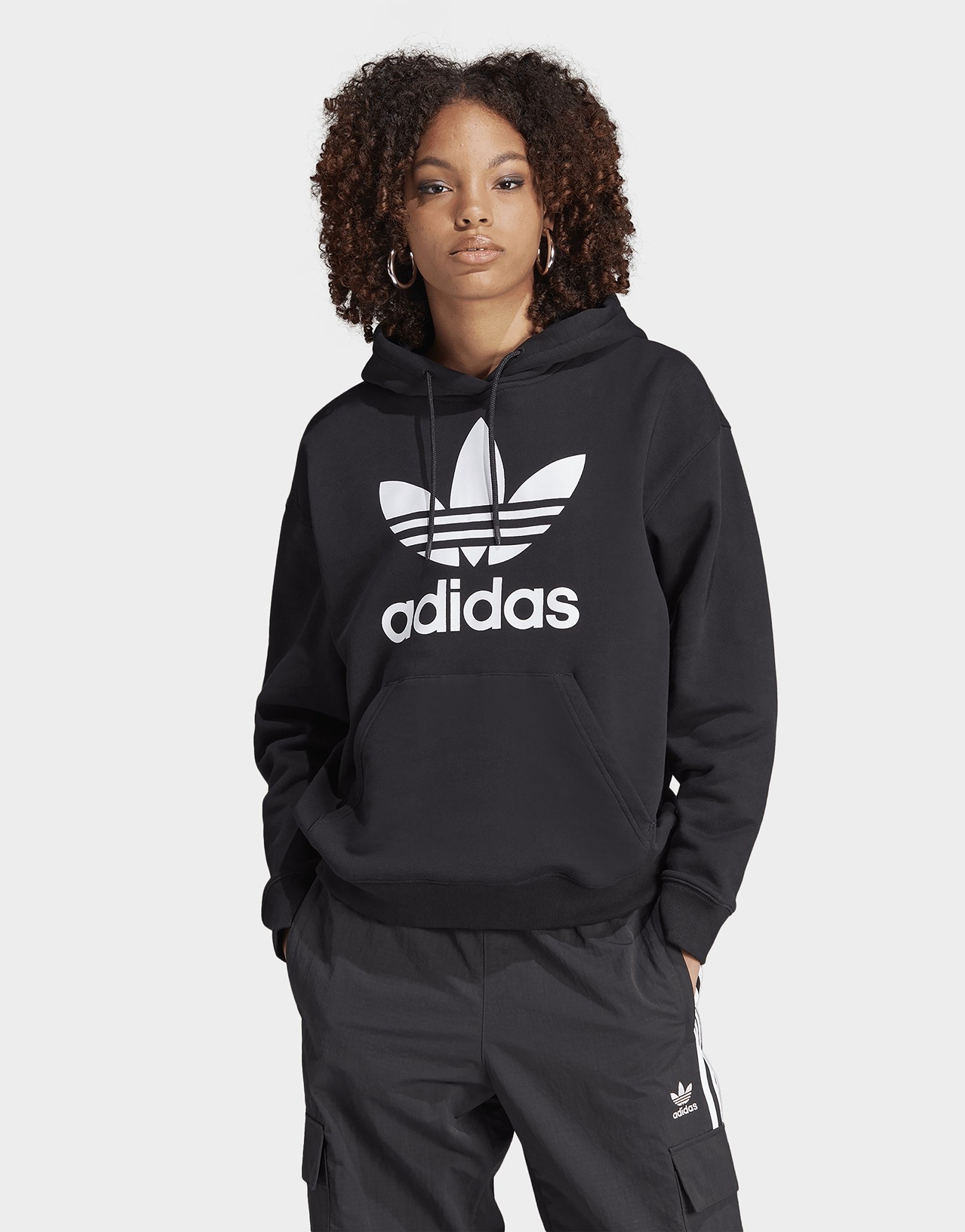 Black adidas Originals Trefoil Hoodie | JD Sports UK