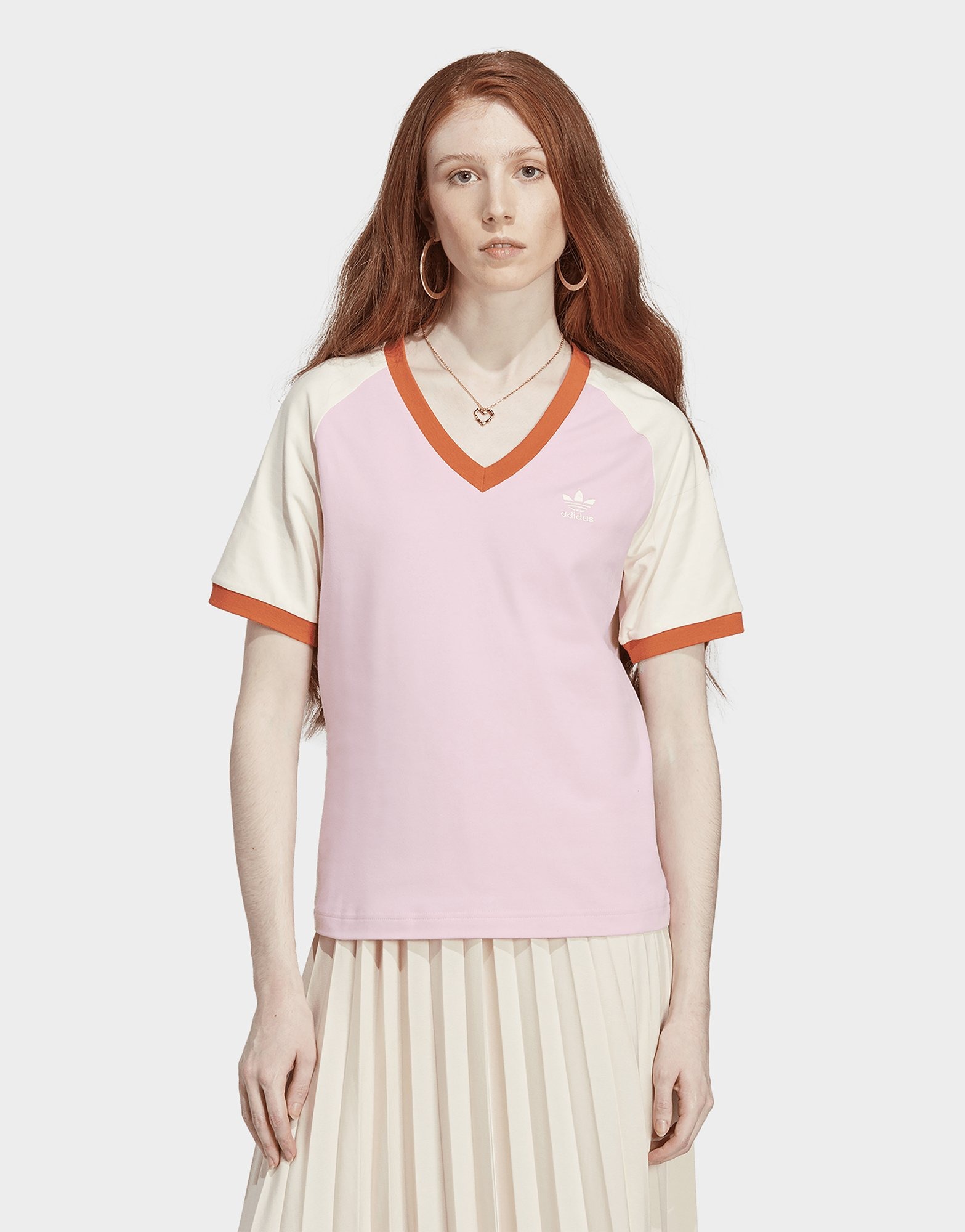 Adidas originals v shop neck t shirt