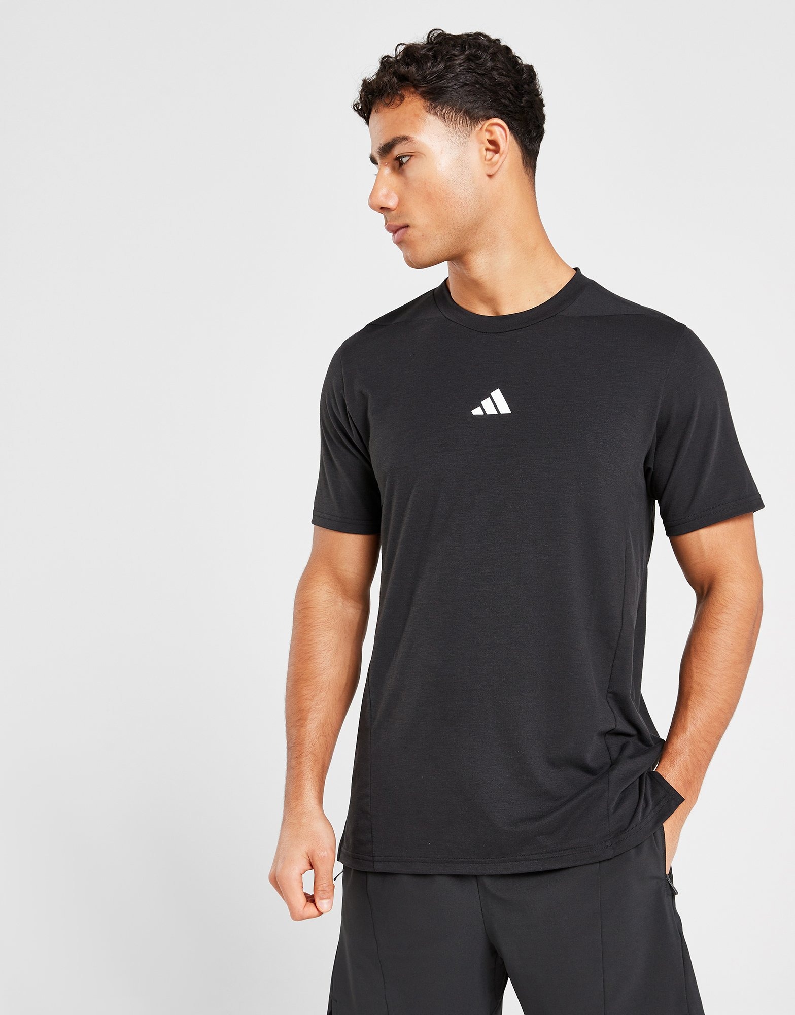 Black adidas Designed for Training Workout Tee | JD Sports UK